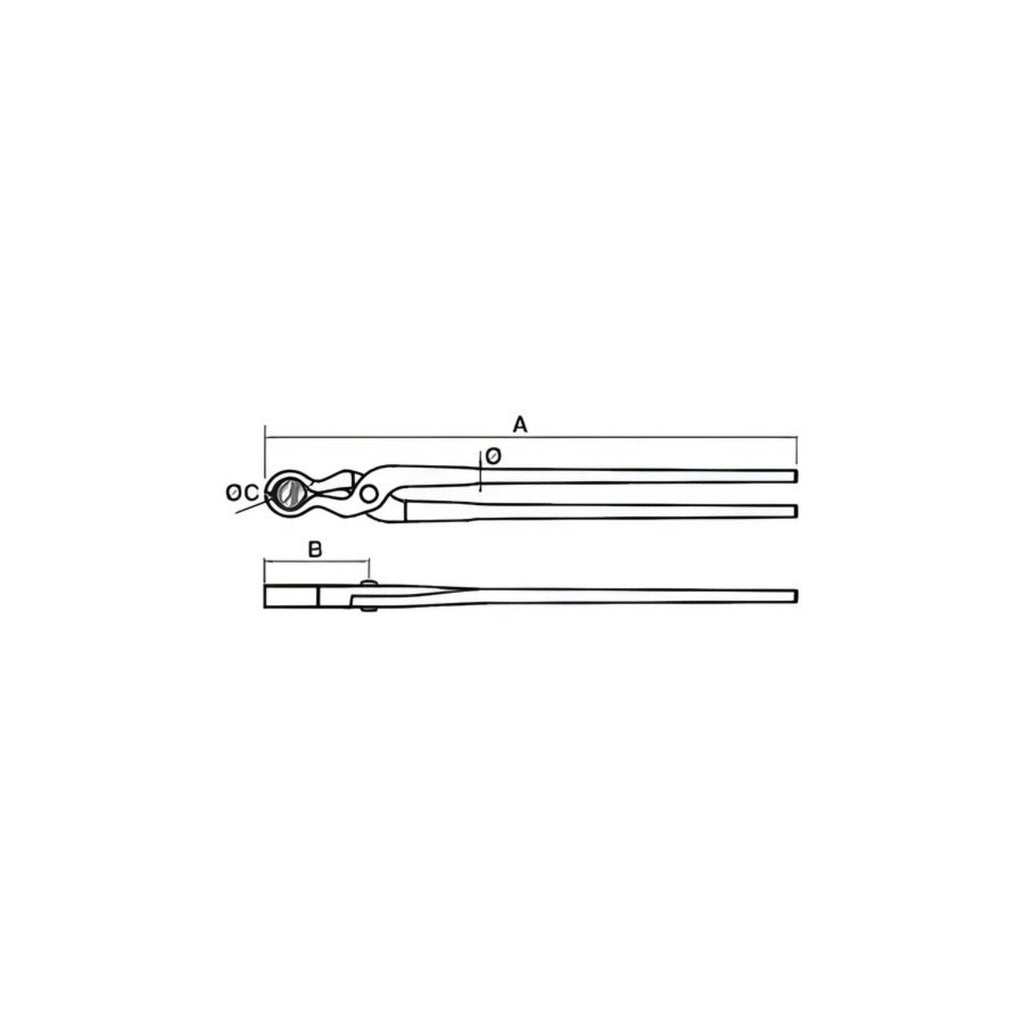Tenaille de forge industrielle