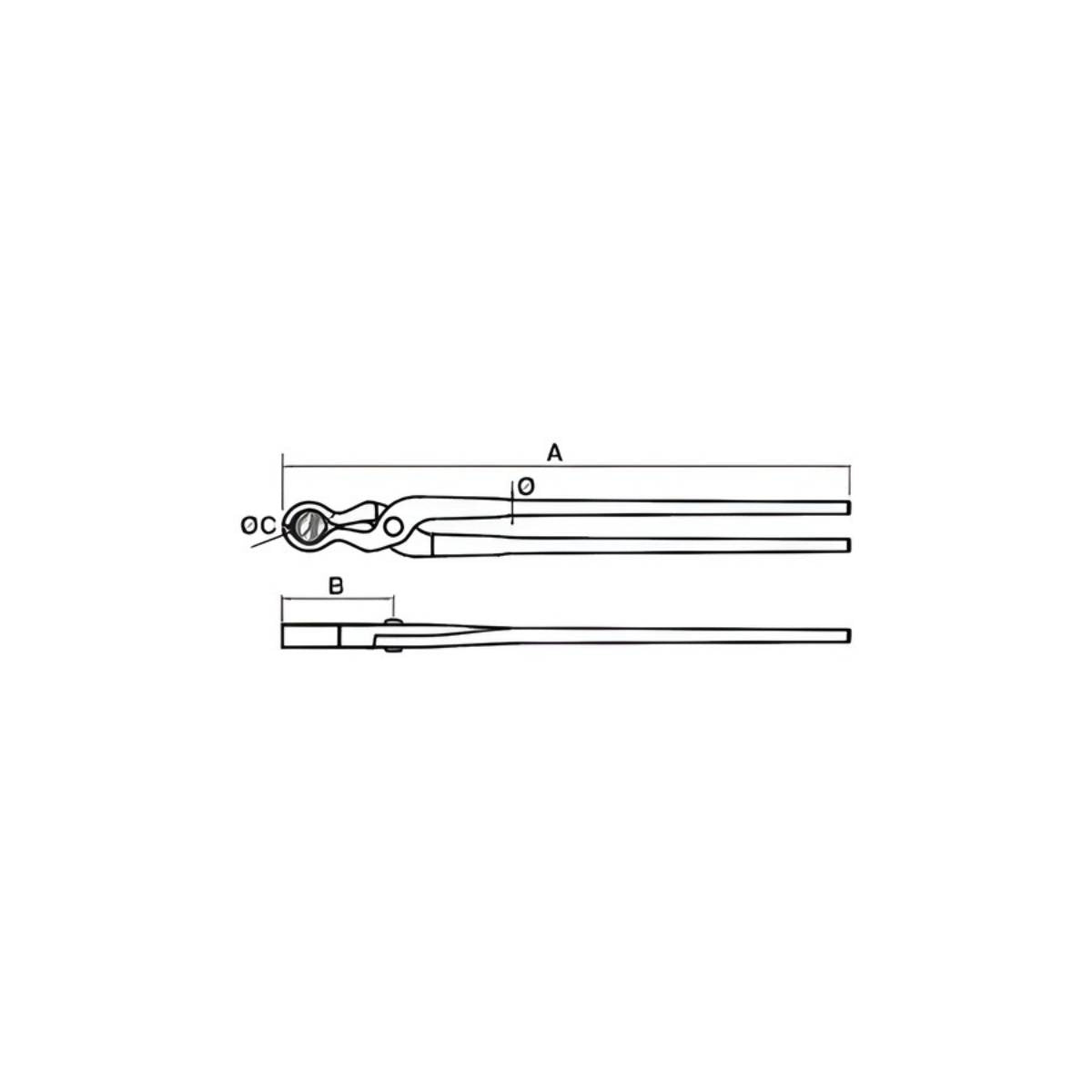 Tenaille de forge industrielle