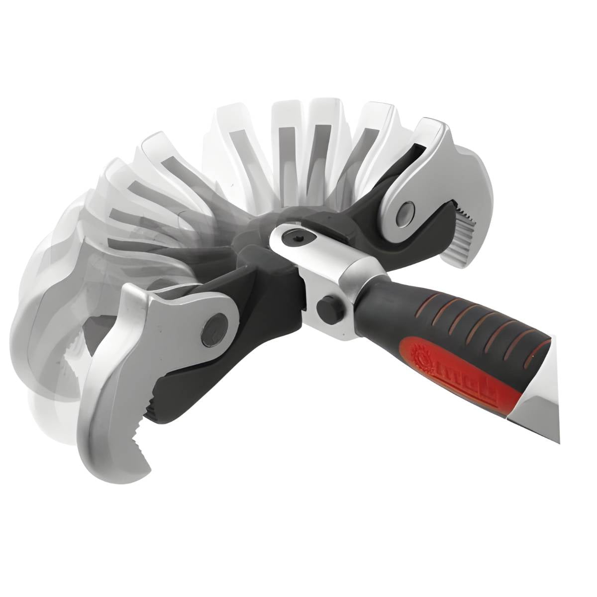Clé auto-ajustable à effet cliquet chrome-vanadium