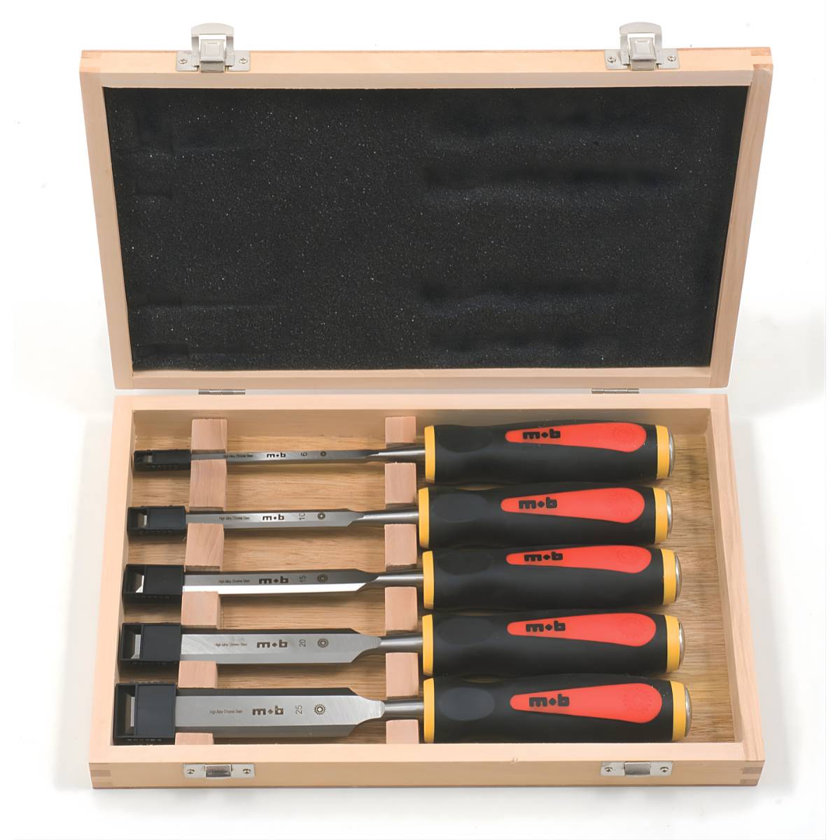 Coffret 5 ciseaux de sculpteur manche tri-matière
