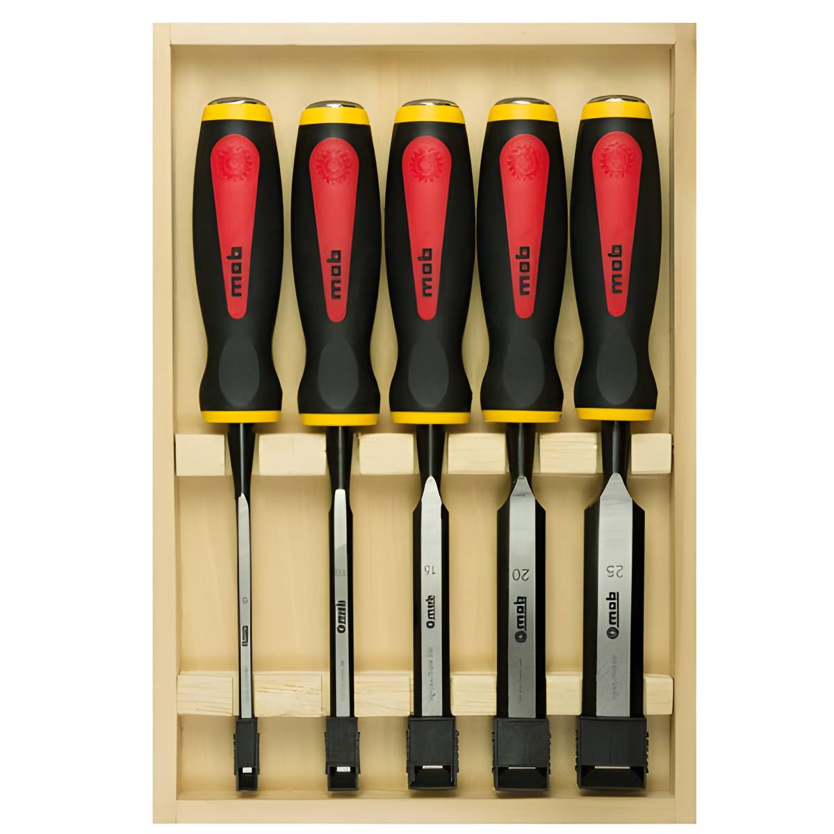 Coffret 5 ciseaux de sculpteur manche tri-matière