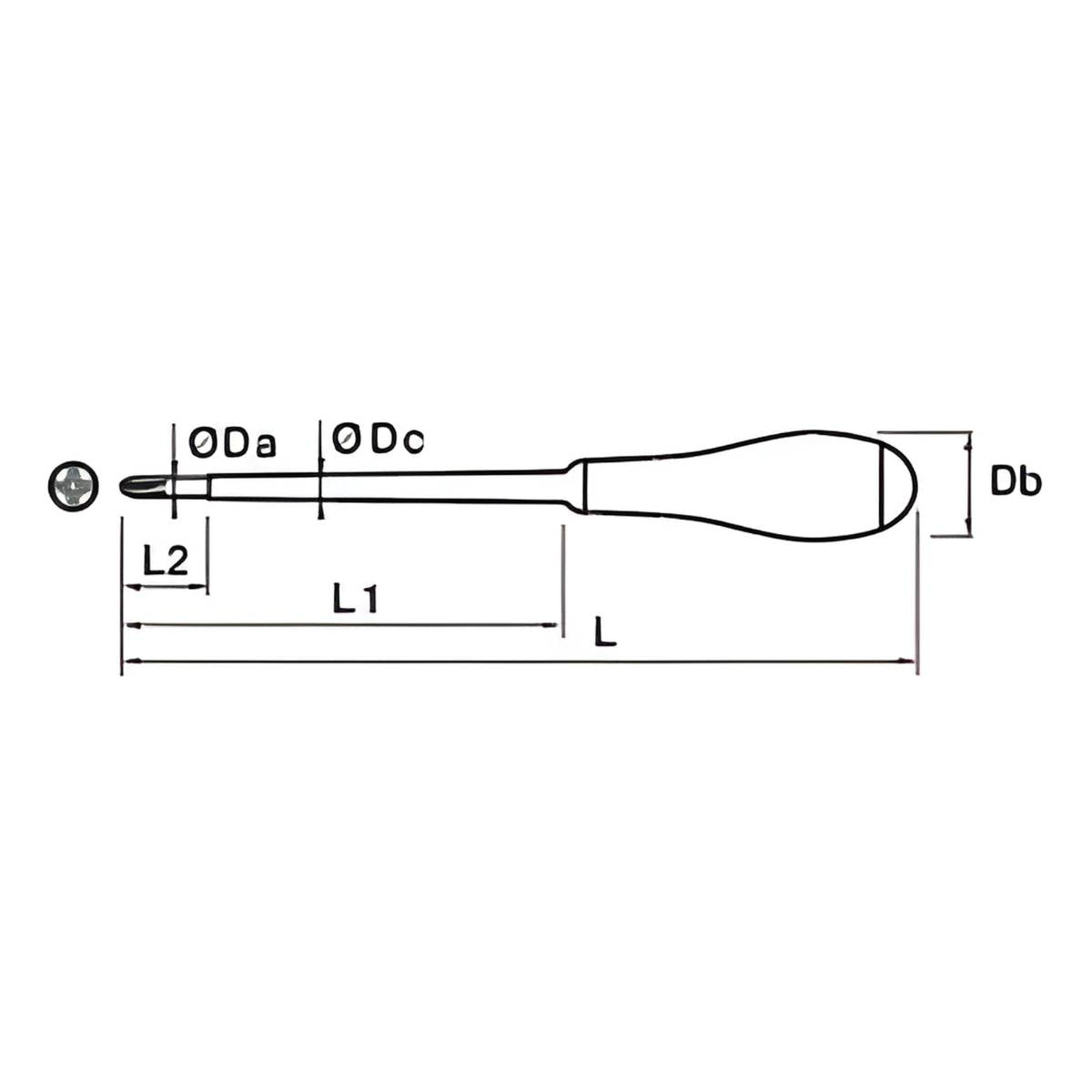 Tournevis Phillips isolé 1000 V