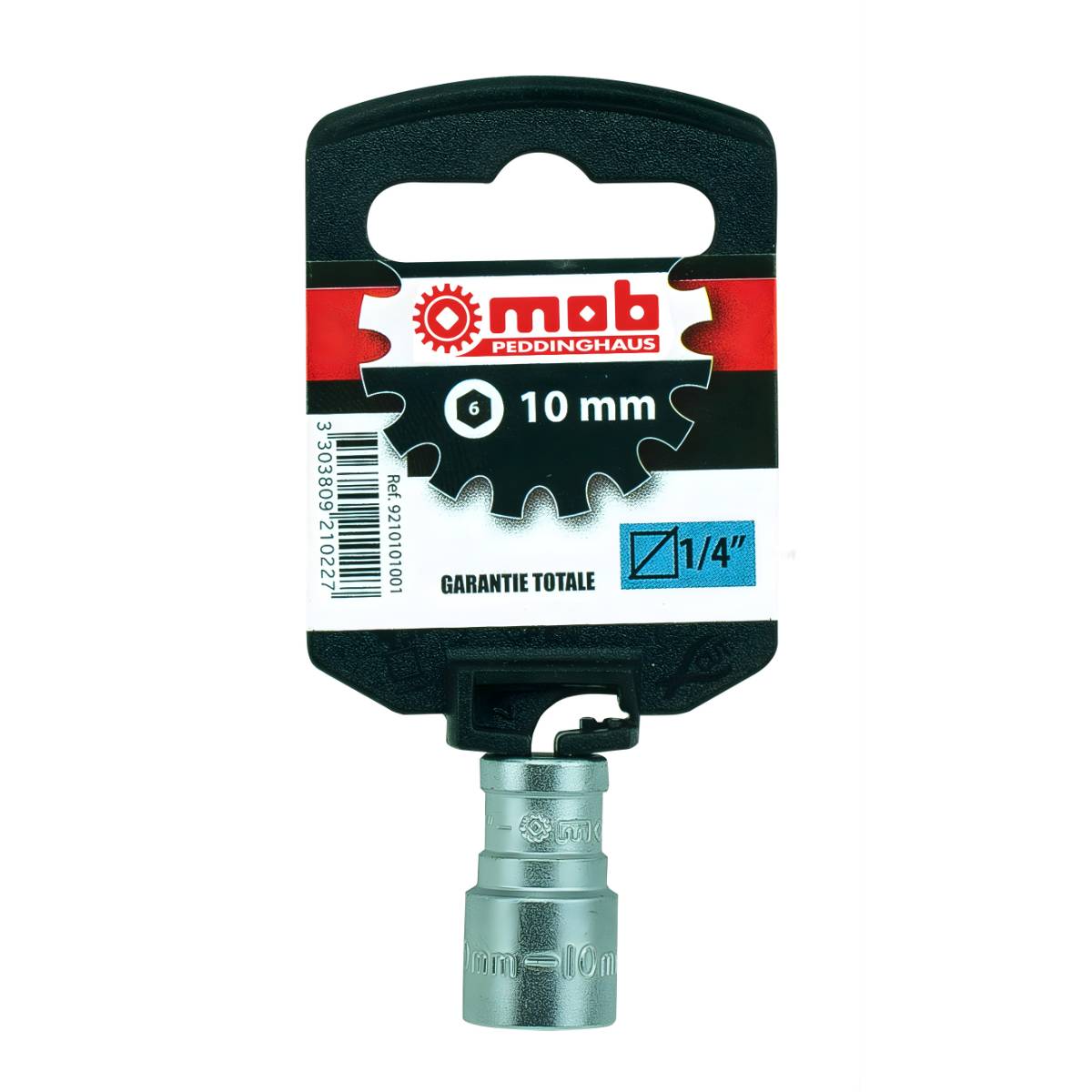 Douille 6 pans 1/4” sur carte NF ISO 2725 X3