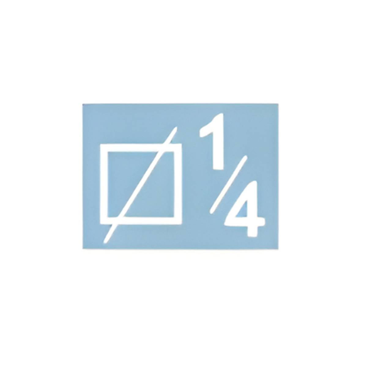 Douille 6 pans 1/4” sur carte NF ISO 2725 X3