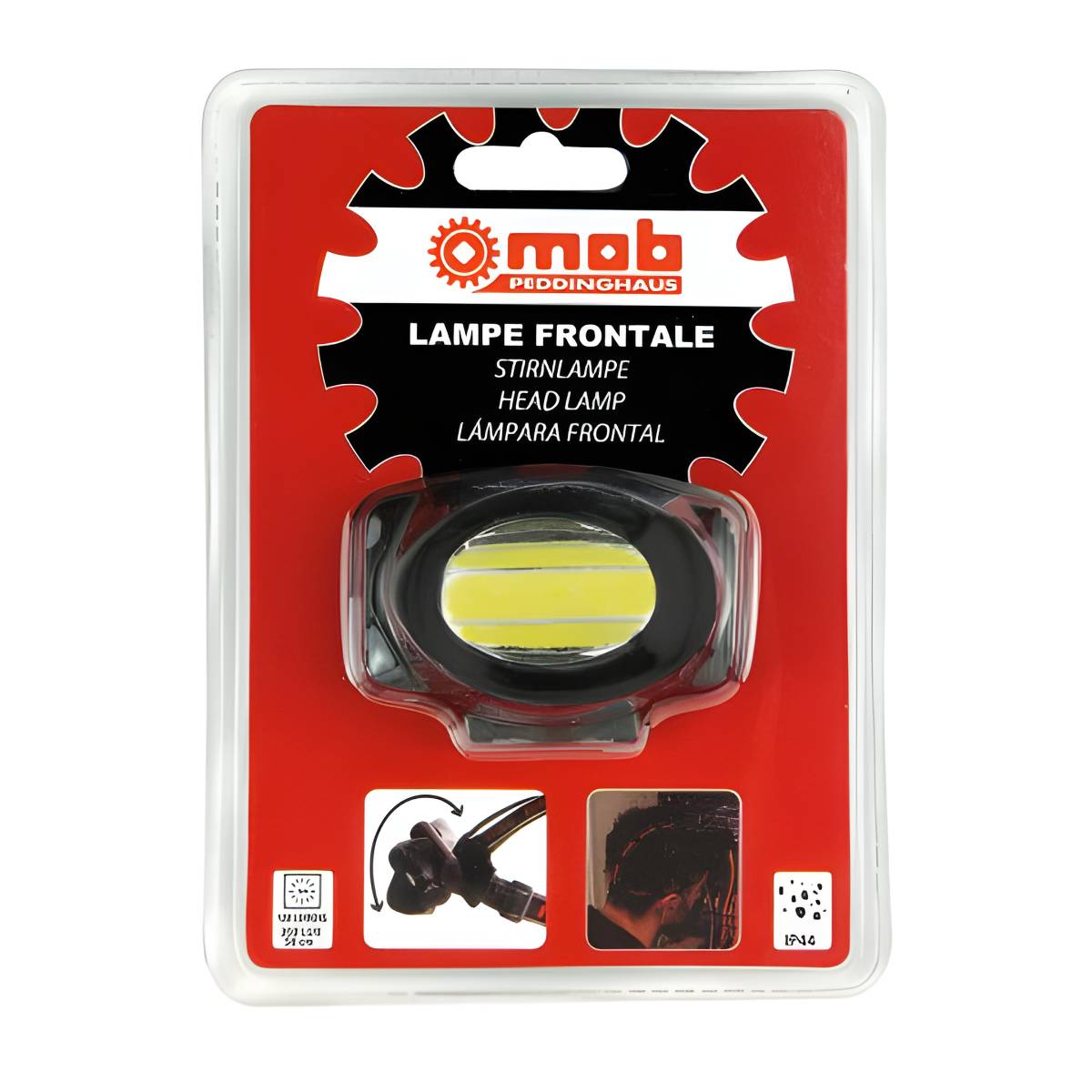 Lampe frontale réglable sur carte pour plombier