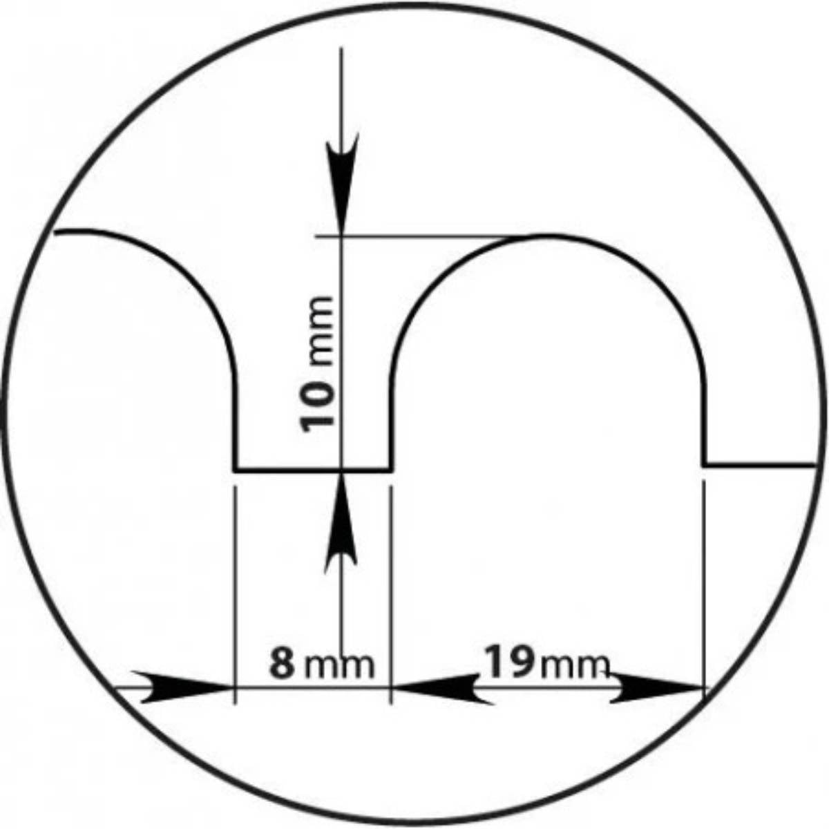 Platoir fibre de verre denté demi-rond lame inox X3