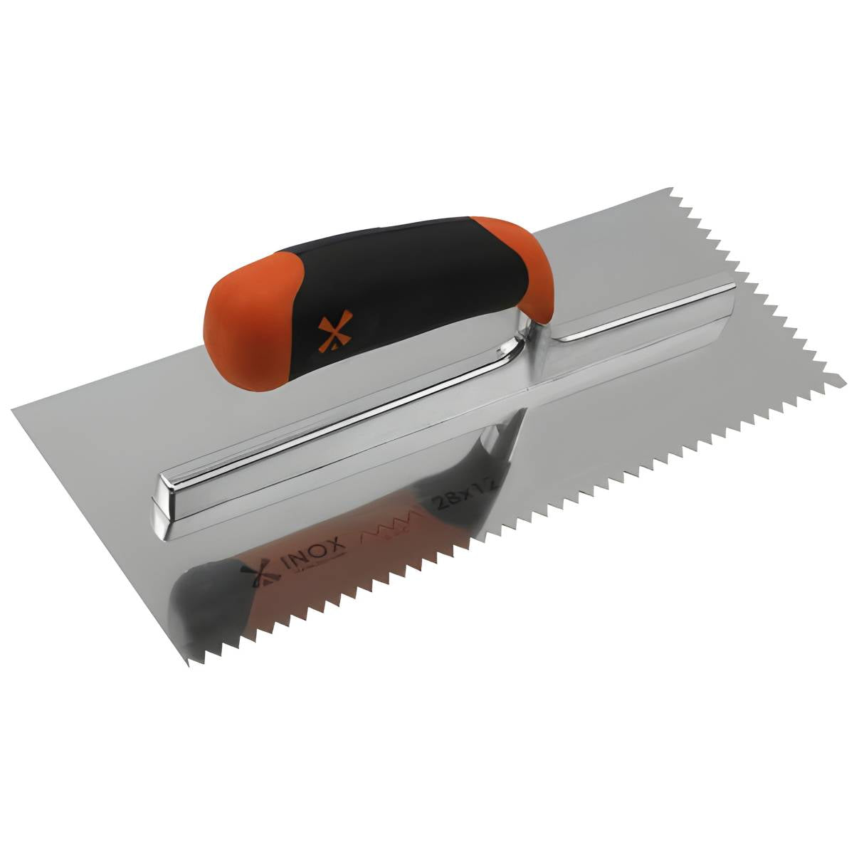 Platoir bimatière denté isocèle lame inox 0,6 mm X3