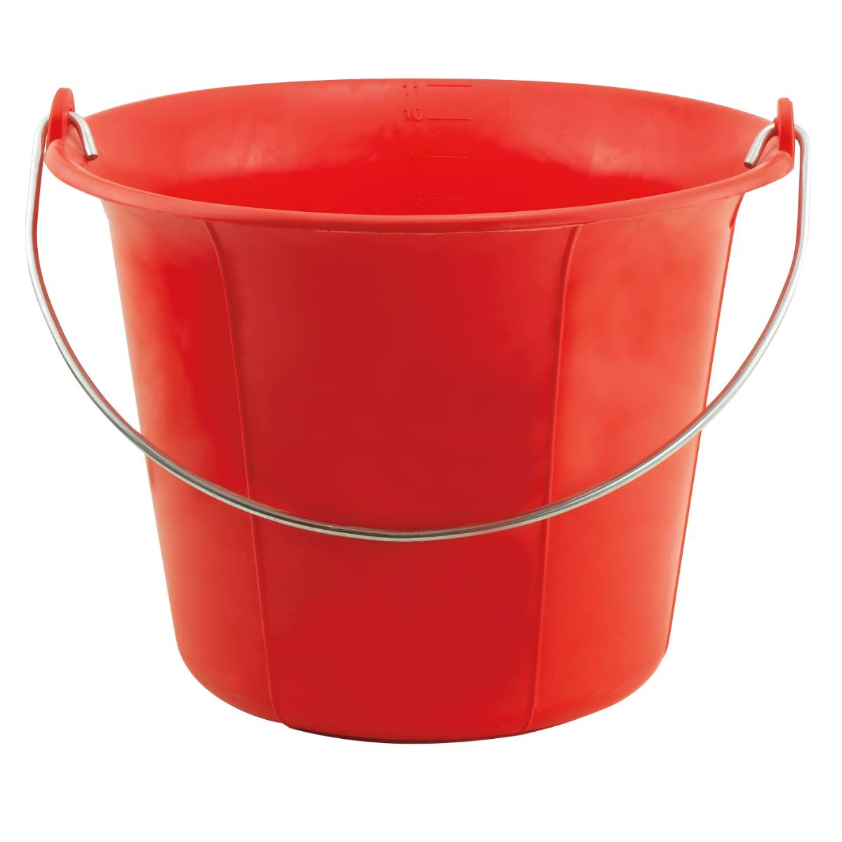 Seau de maçon plastique rouge vif X10