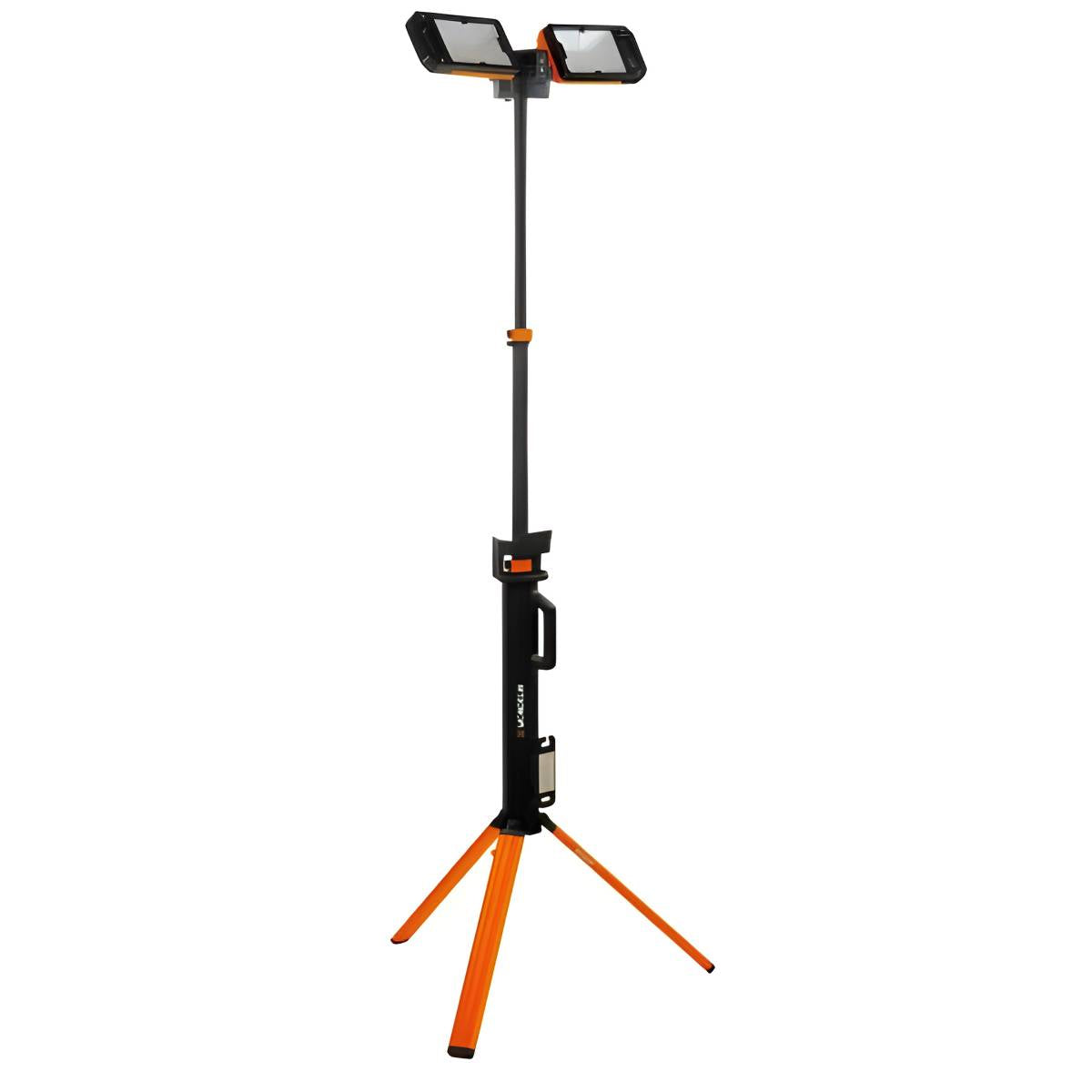 Lampe télescopique de chantier Flash sur trépied 2 têtes