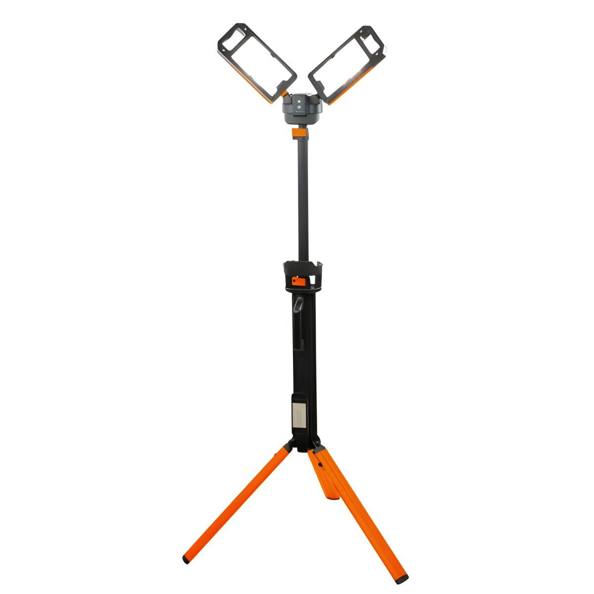 Lampe télescopique de chantier Flash sur trépied 2 têtes