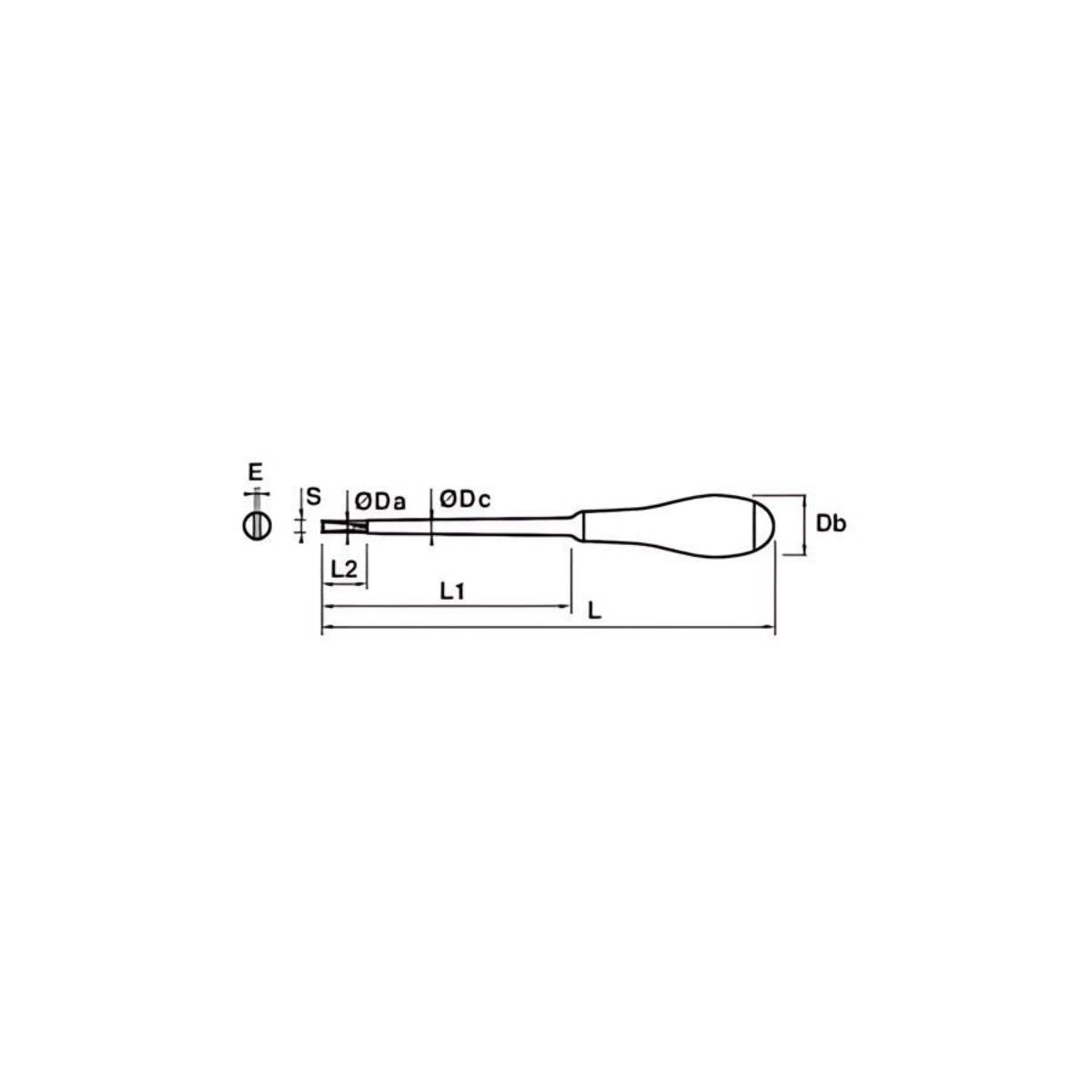 Tournevis fente électricien isolé 1000 V sur carte