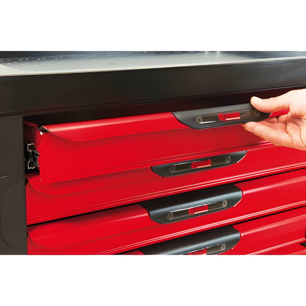 Servante Proliner 3 modules 5 tiroirs rouge