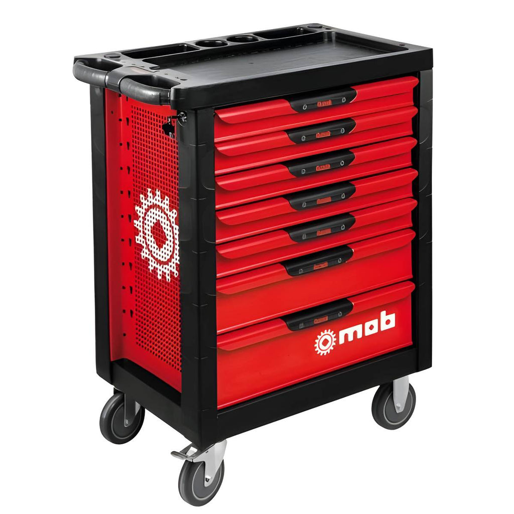 Servante Proliner 3 modules 7 tiroirs rouge