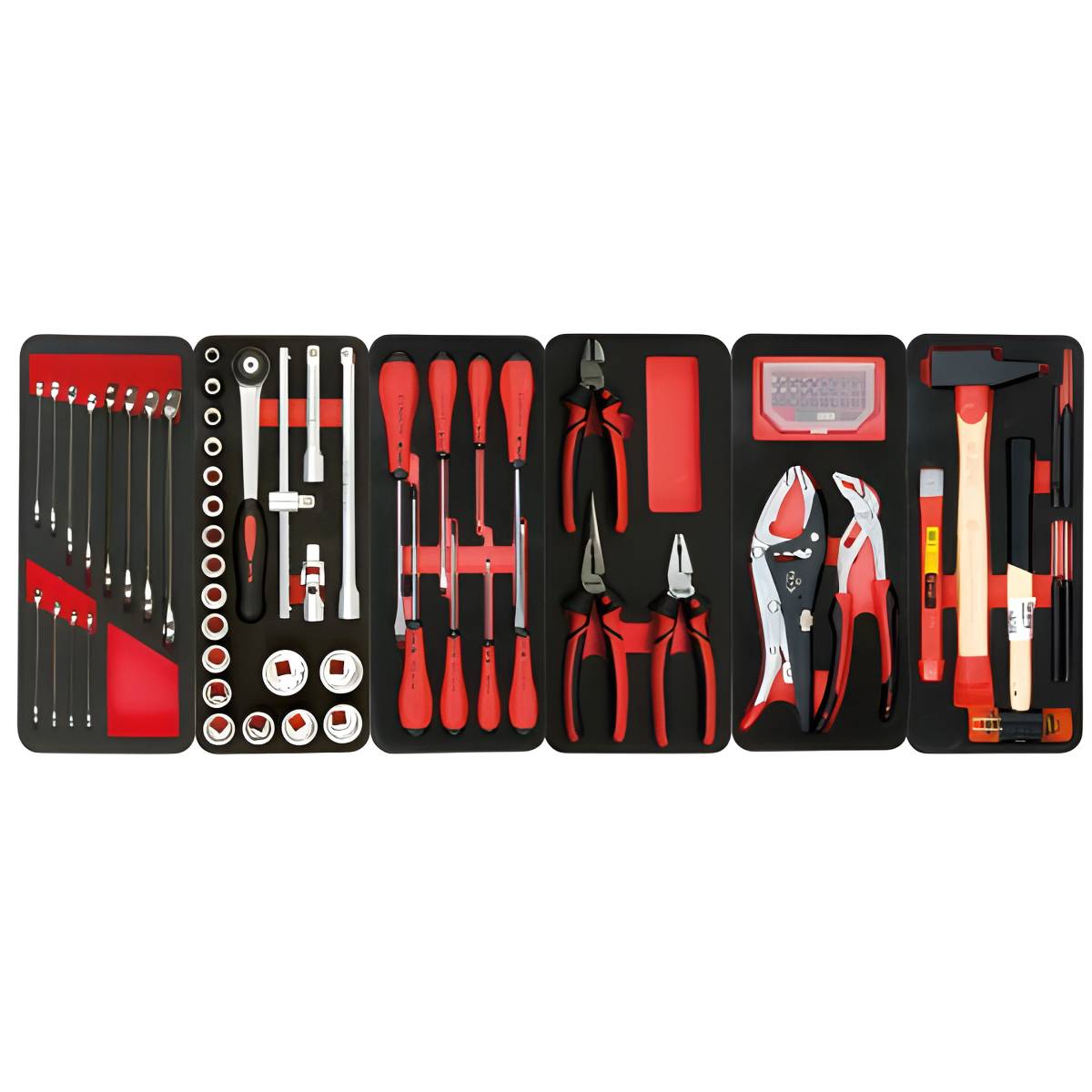 Servante Proliner 5 tiroirs garnie 86 outils