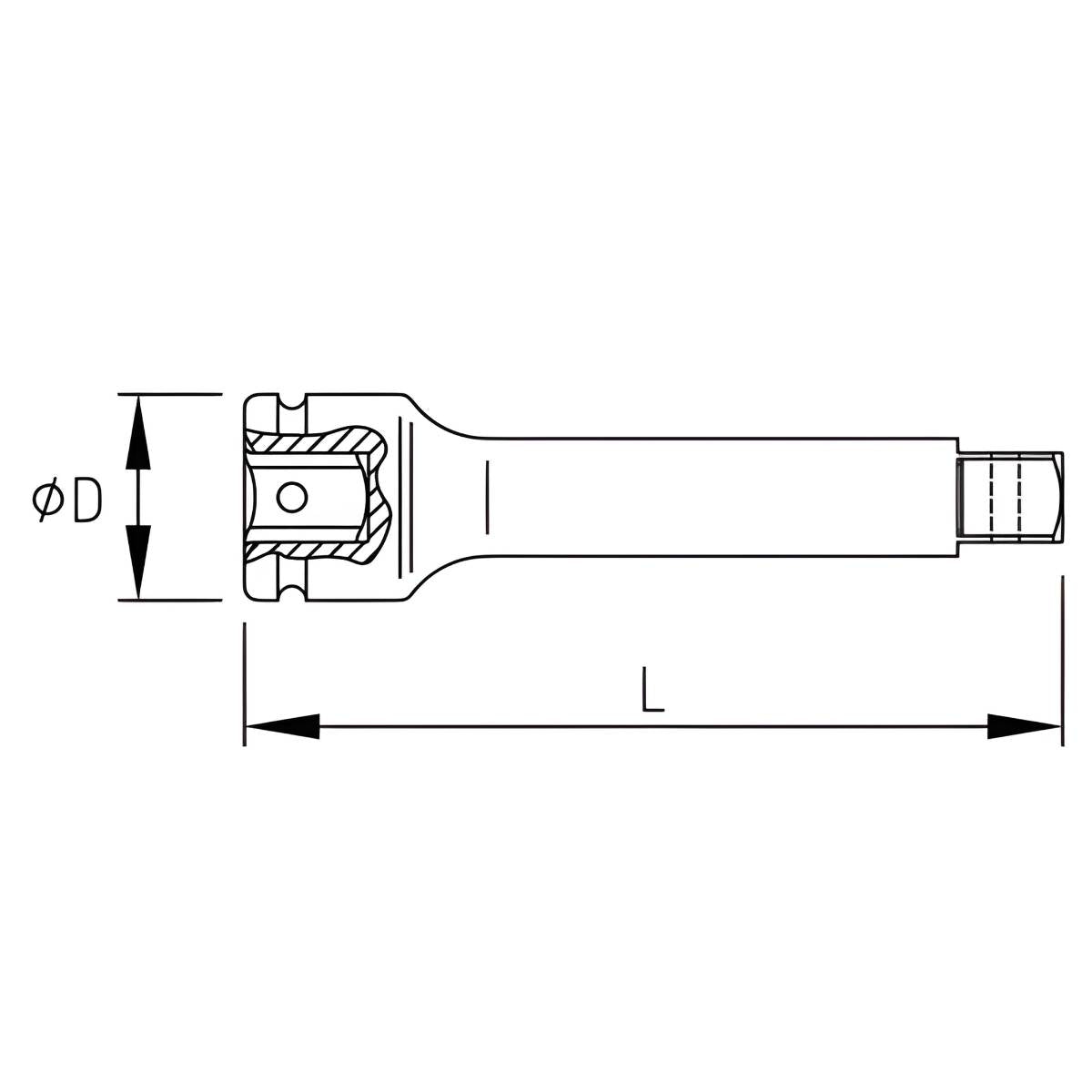 Rallonge impact 1” pour visseuse