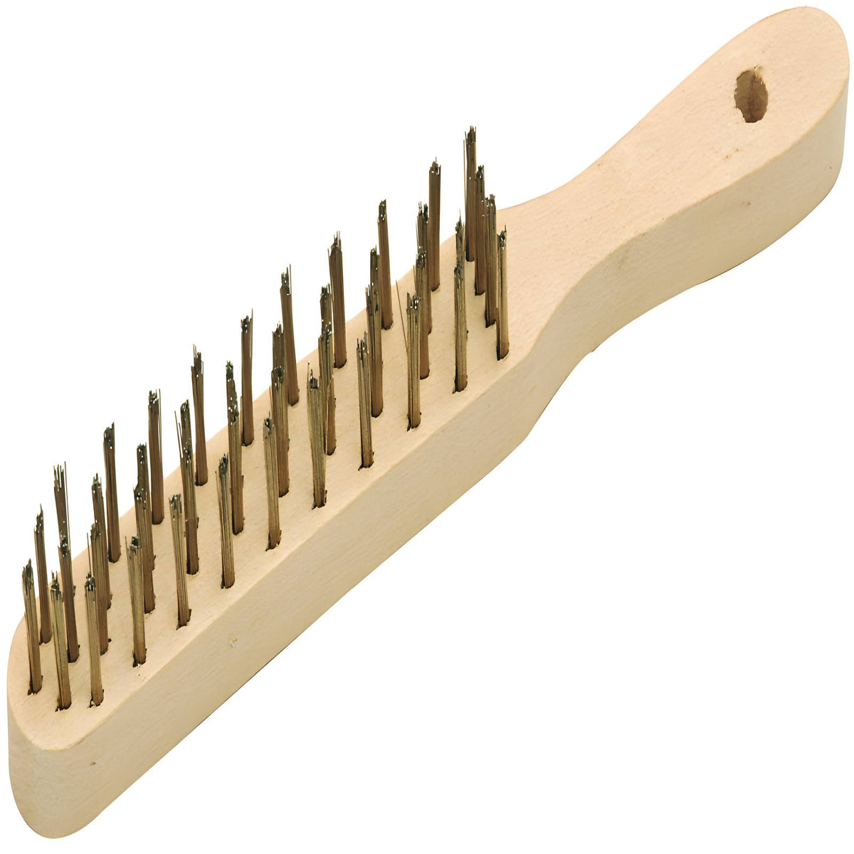 Brosse métallique à manche bois dur hêtre pour plombier