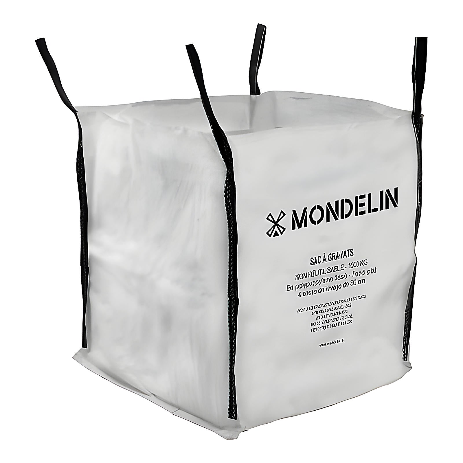 Sac à gravats non réutilisable fond plat