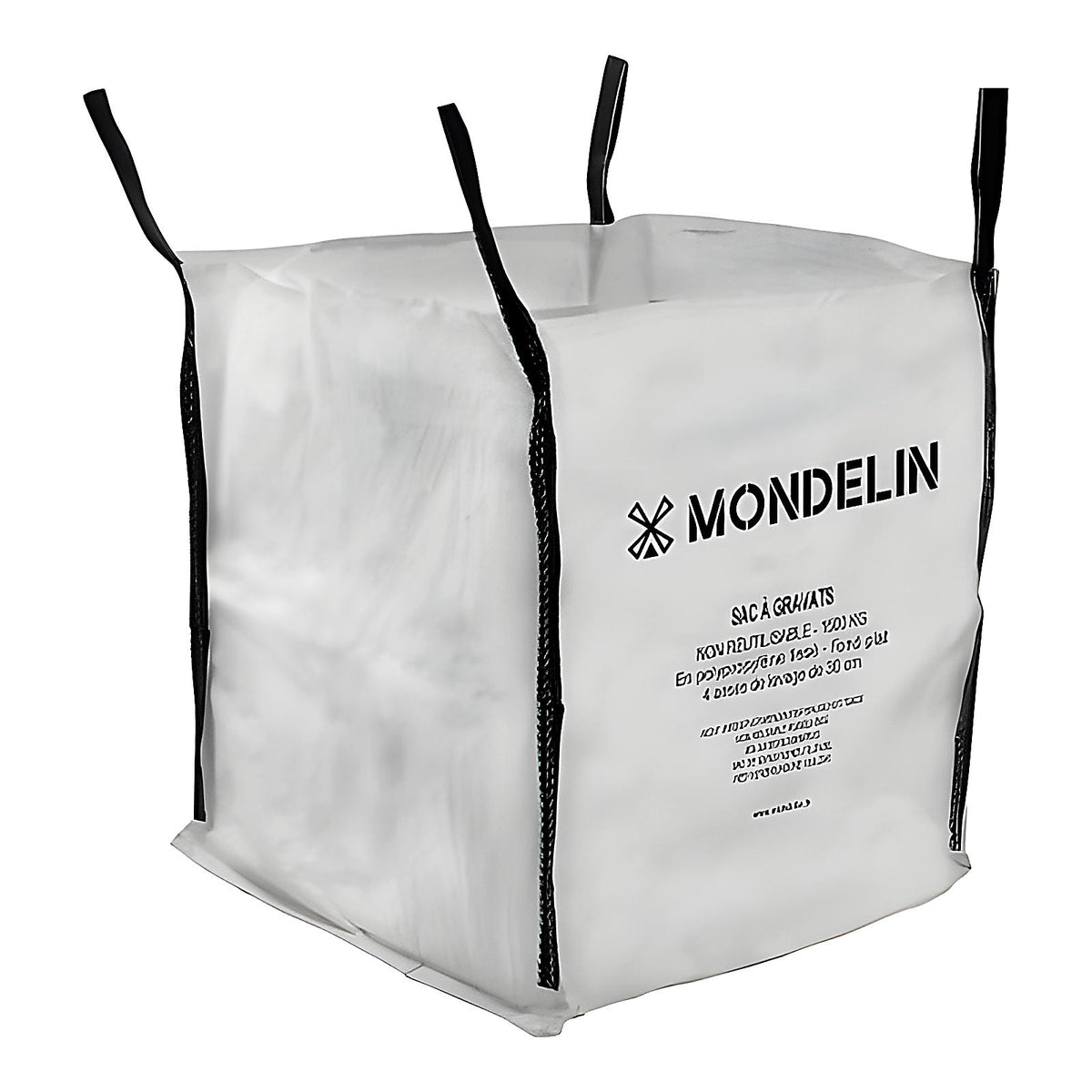 Sac à gravats non réutilisable fond plat