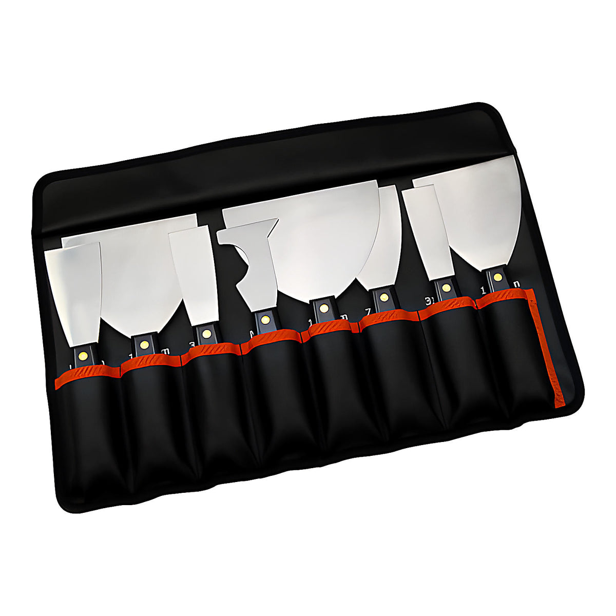 Trousse couteaux américains nylon inox plaquiste