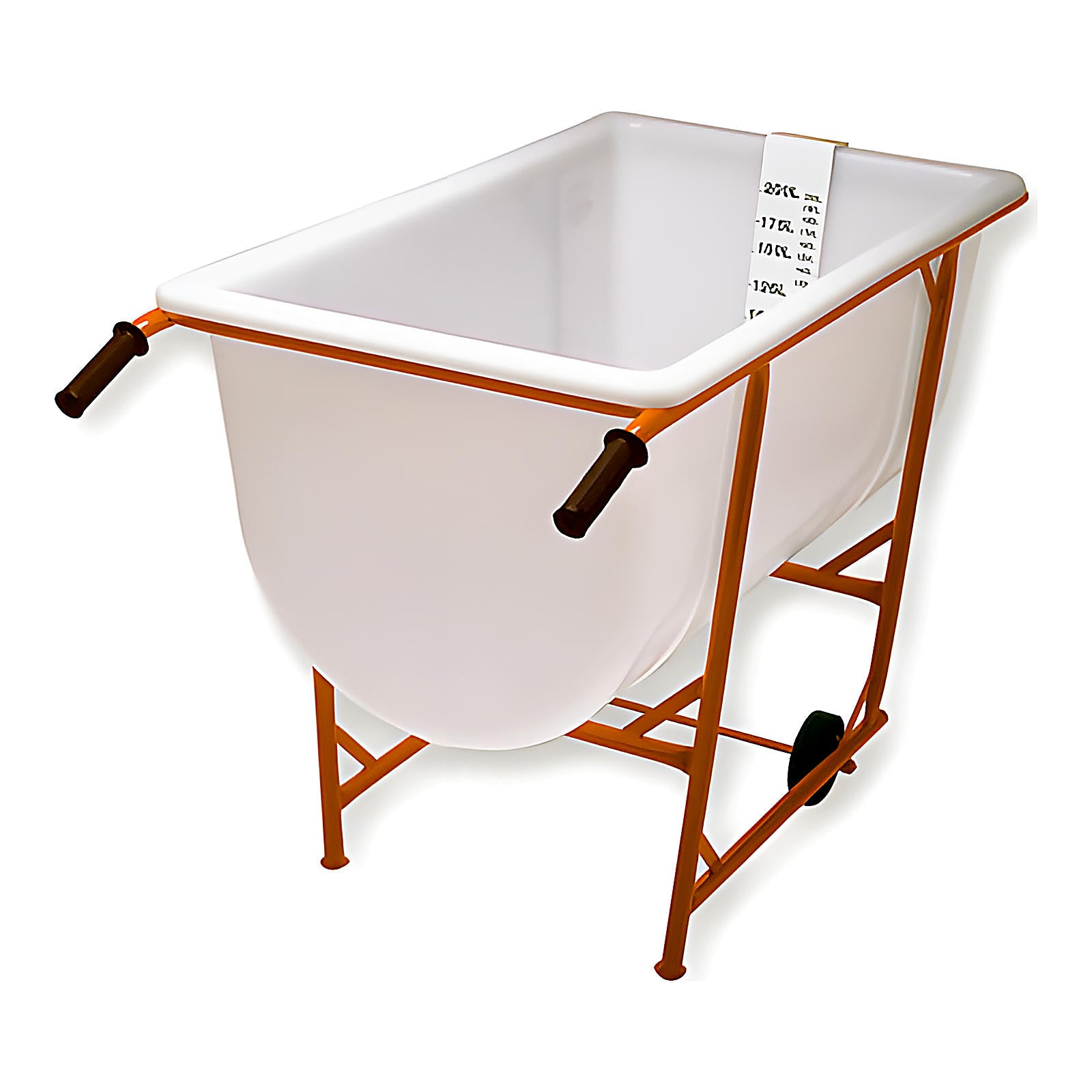Auge à fond cylindrique 210 L avec piètement pour plâtre