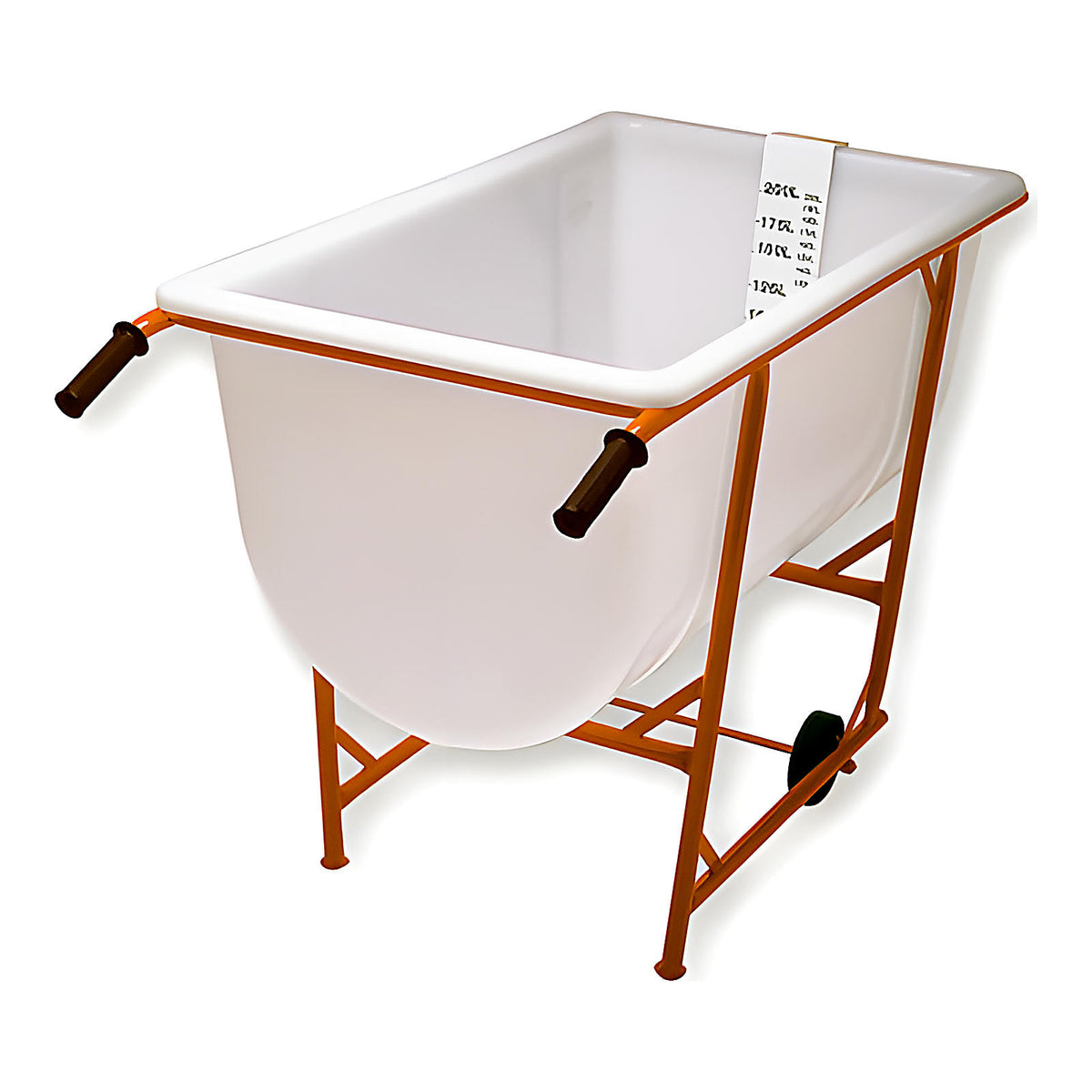 Auge à fond cylindrique 210 L avec piètement pour plâtre