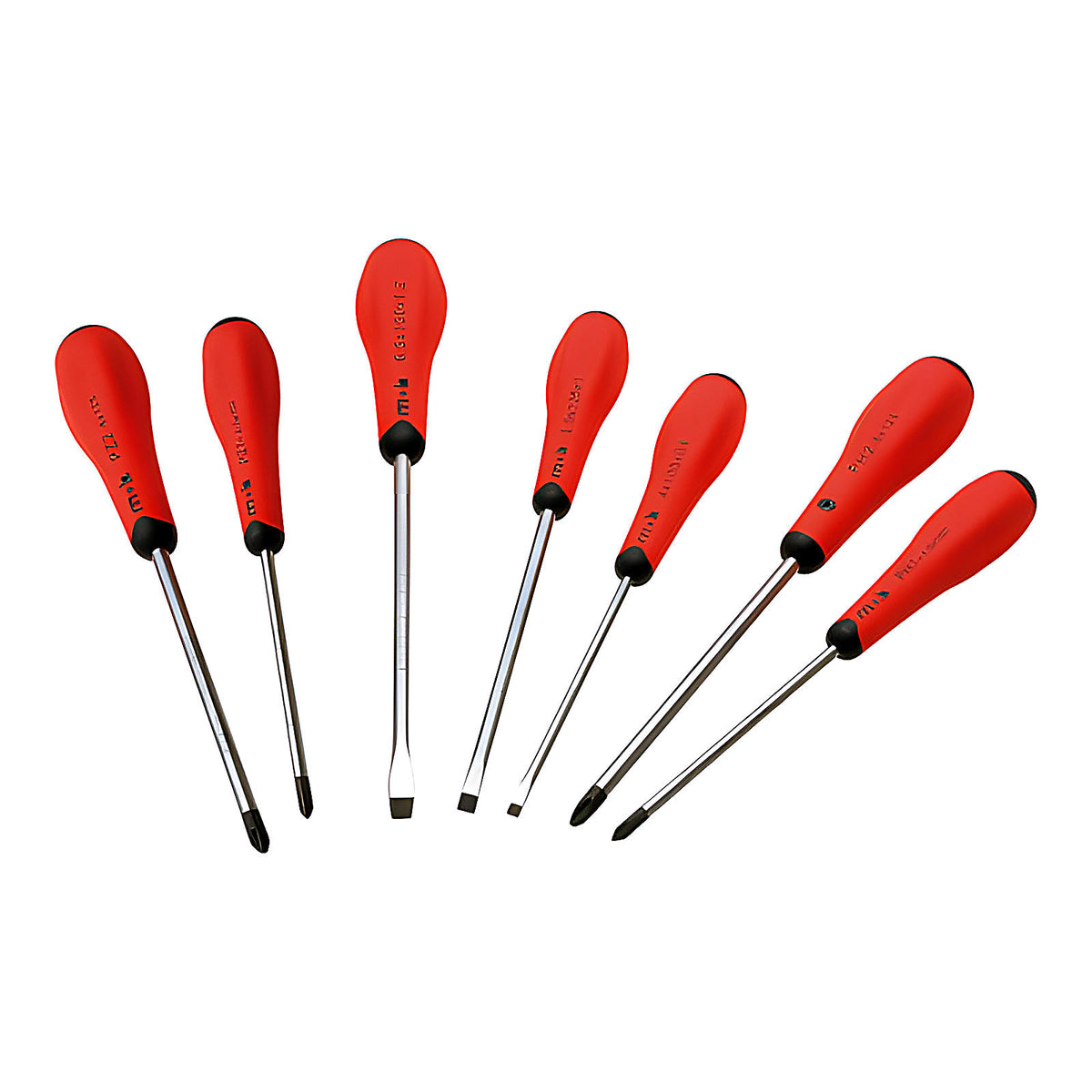 Jeu 7 tournevis fente + Phillips + Pozidriv NF ISO