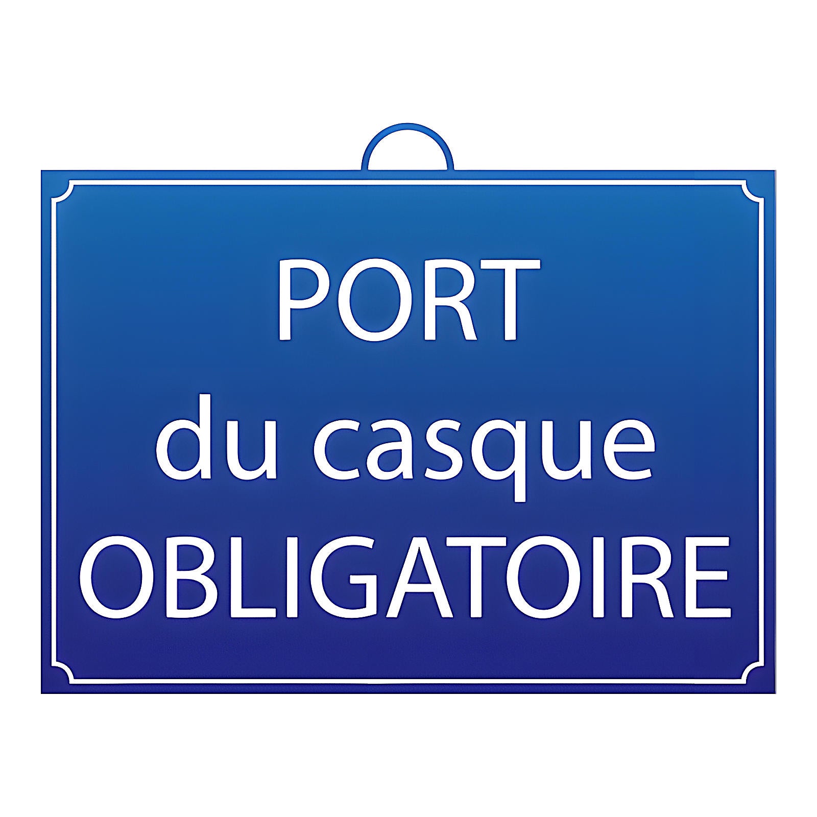 Panneau port du casque obligatoire plastique