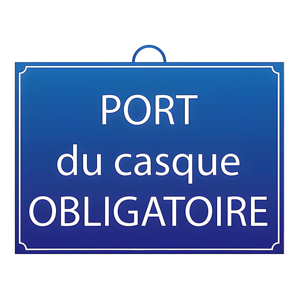 Panneau port du casque obligatoire plastique