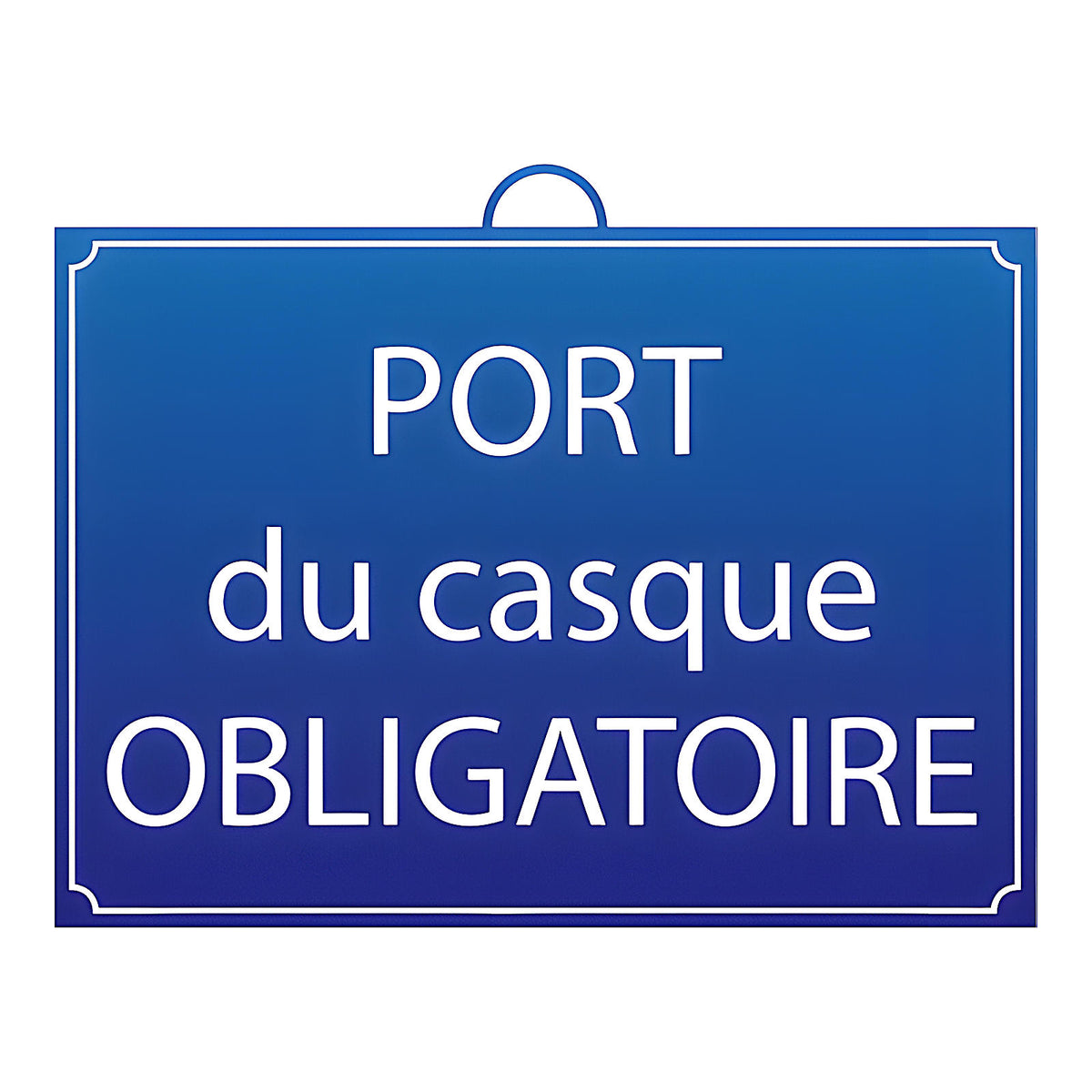 Panneau port du casque obligatoire plastique