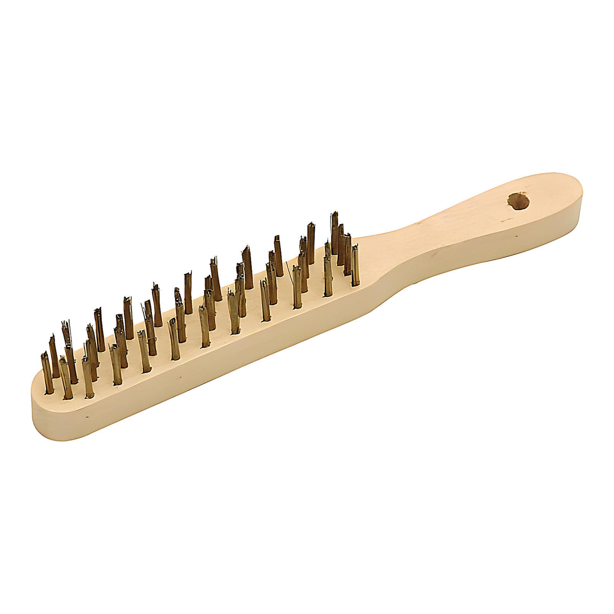 Brosse métallique à manche bois dur hêtre pour plombier