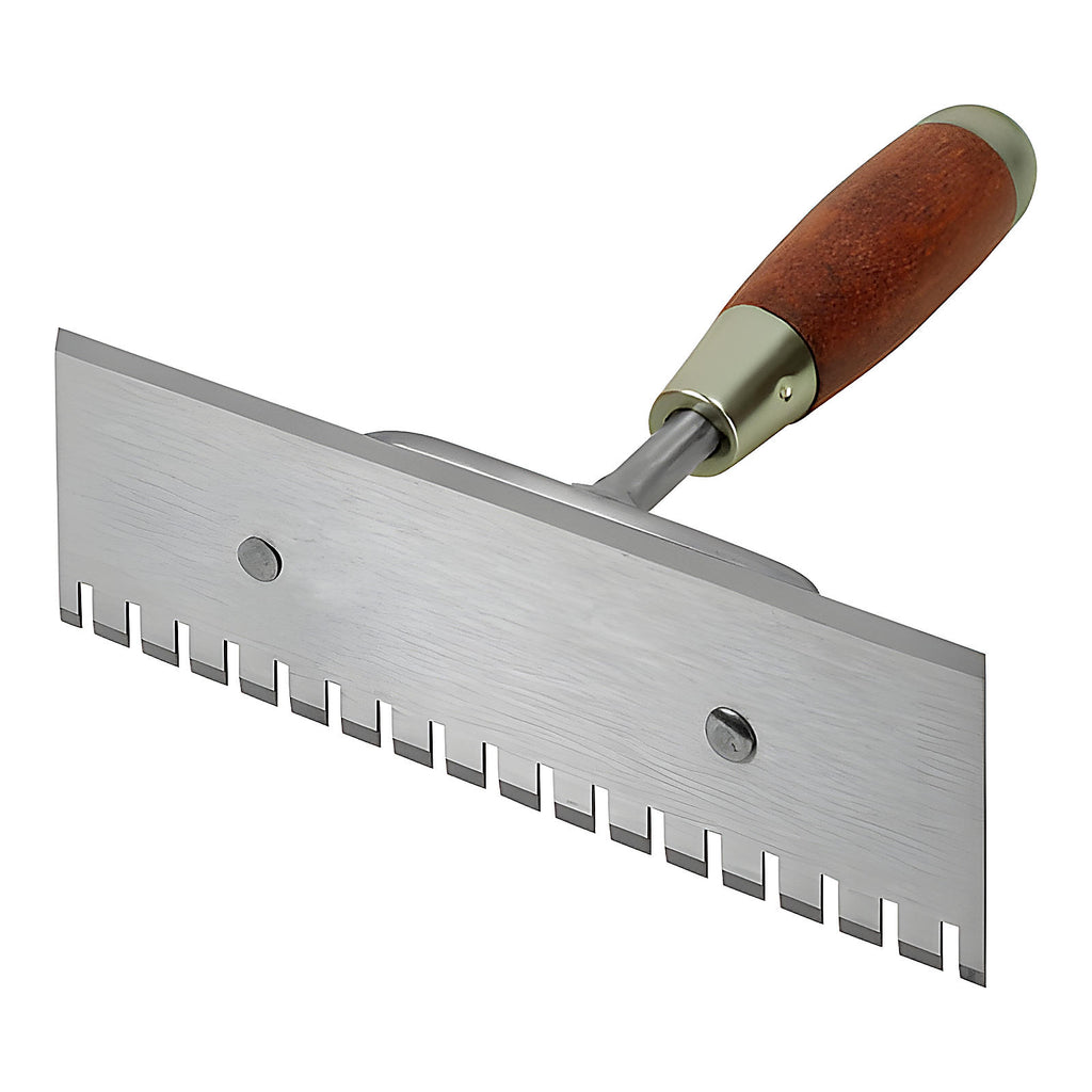 Truelle Berthelet dentée inox pour plâtrier
