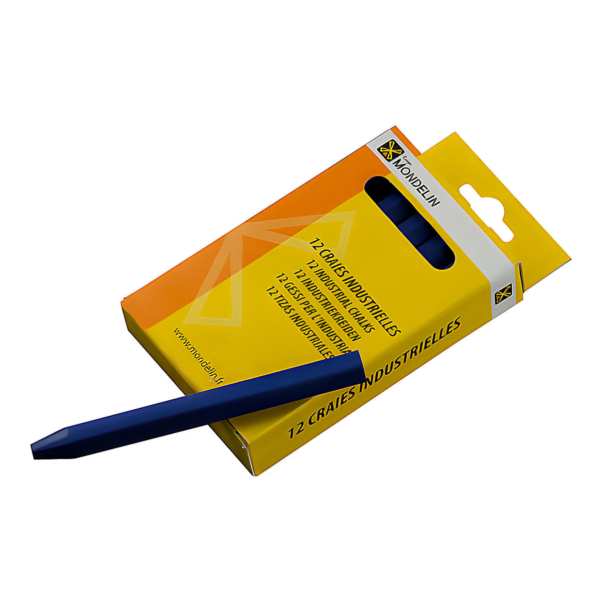 Boîte de 12 craies bleues hexagonales pour traçage