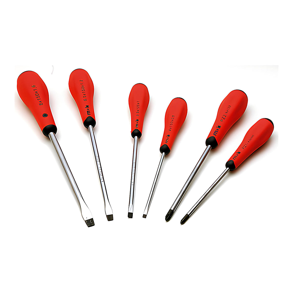 Jeu 6 tournevis fente + Pozidriv bimatière NF ISO