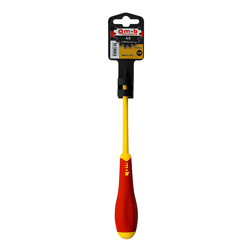 Tournevis fente électricien isolé 1000 V sur carte