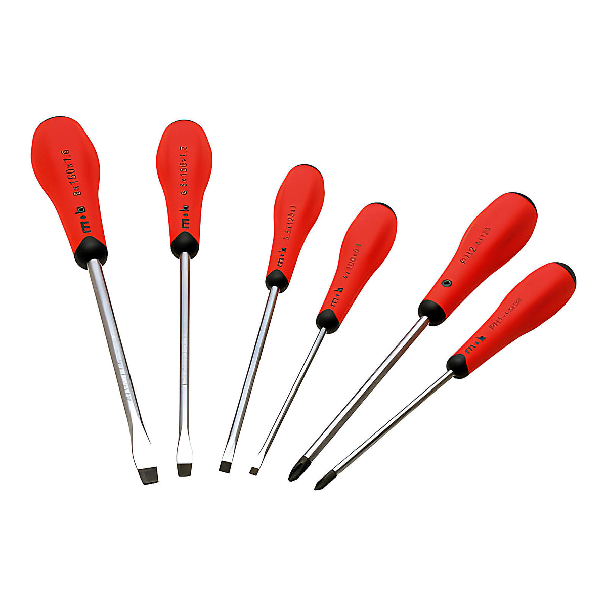 Jeu 6 tournevis fente + Phillips bimatière NF ISO