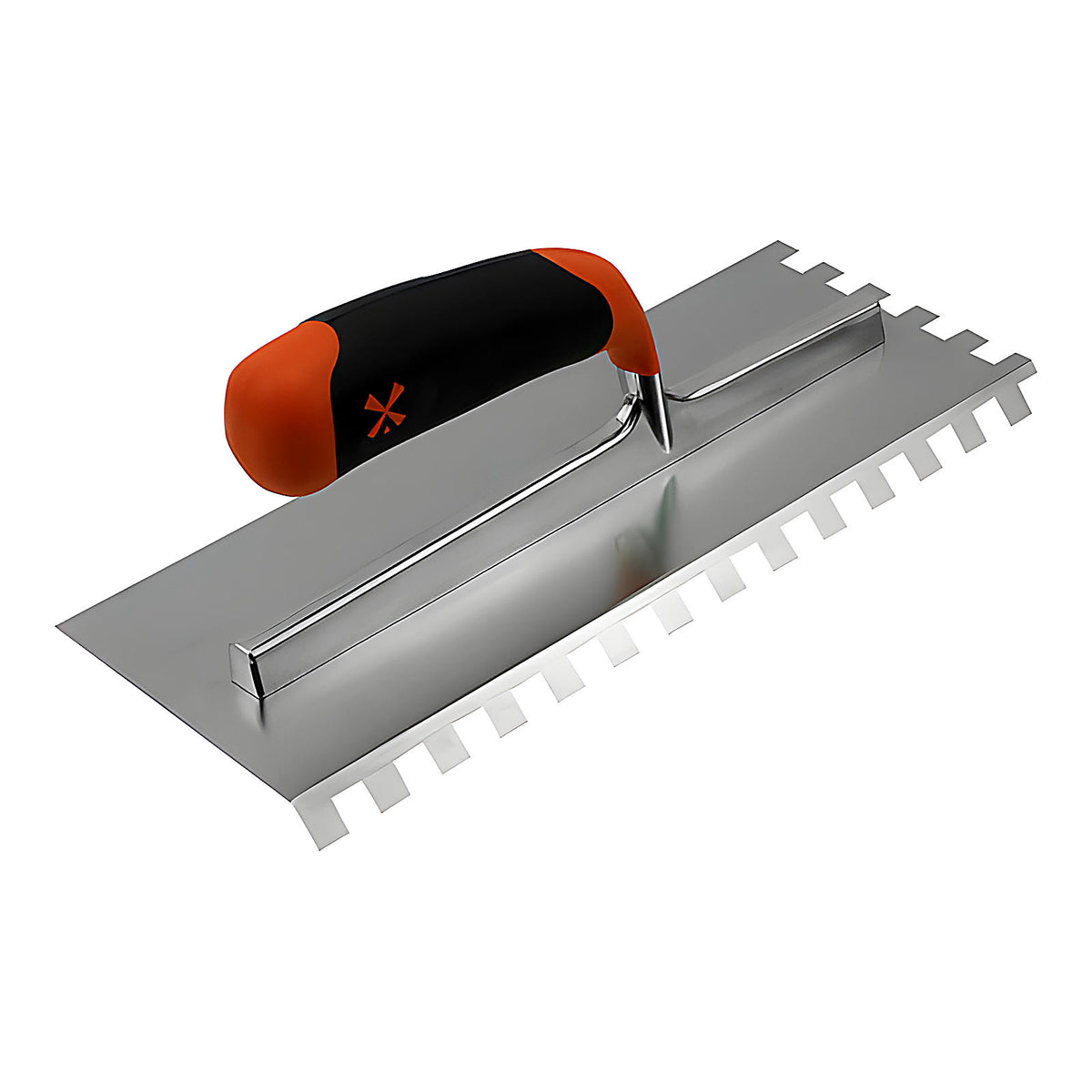Platoir bimatière denté carré 10x10 mm lame 45° inox