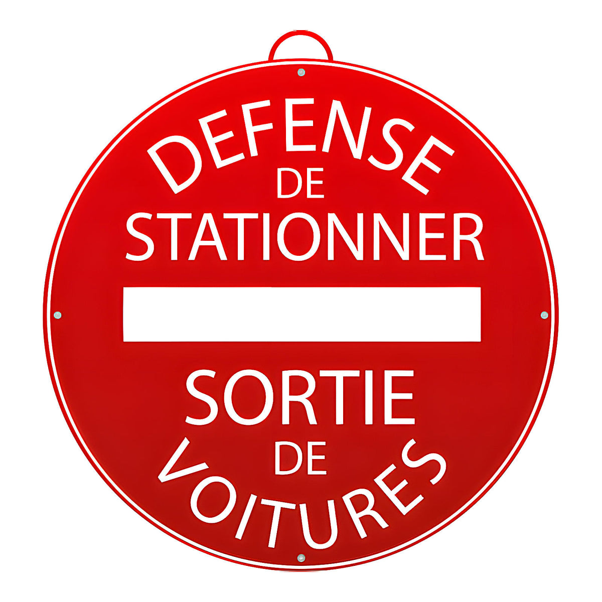 Panneau défense de stationner sortie de véhicules