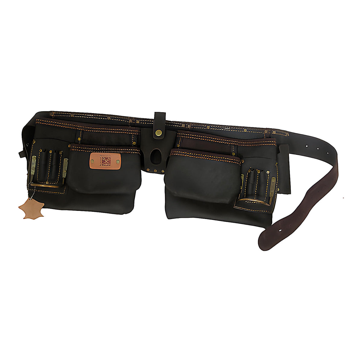 Ceinture avec 11 poches en cuir tanné usage intensif