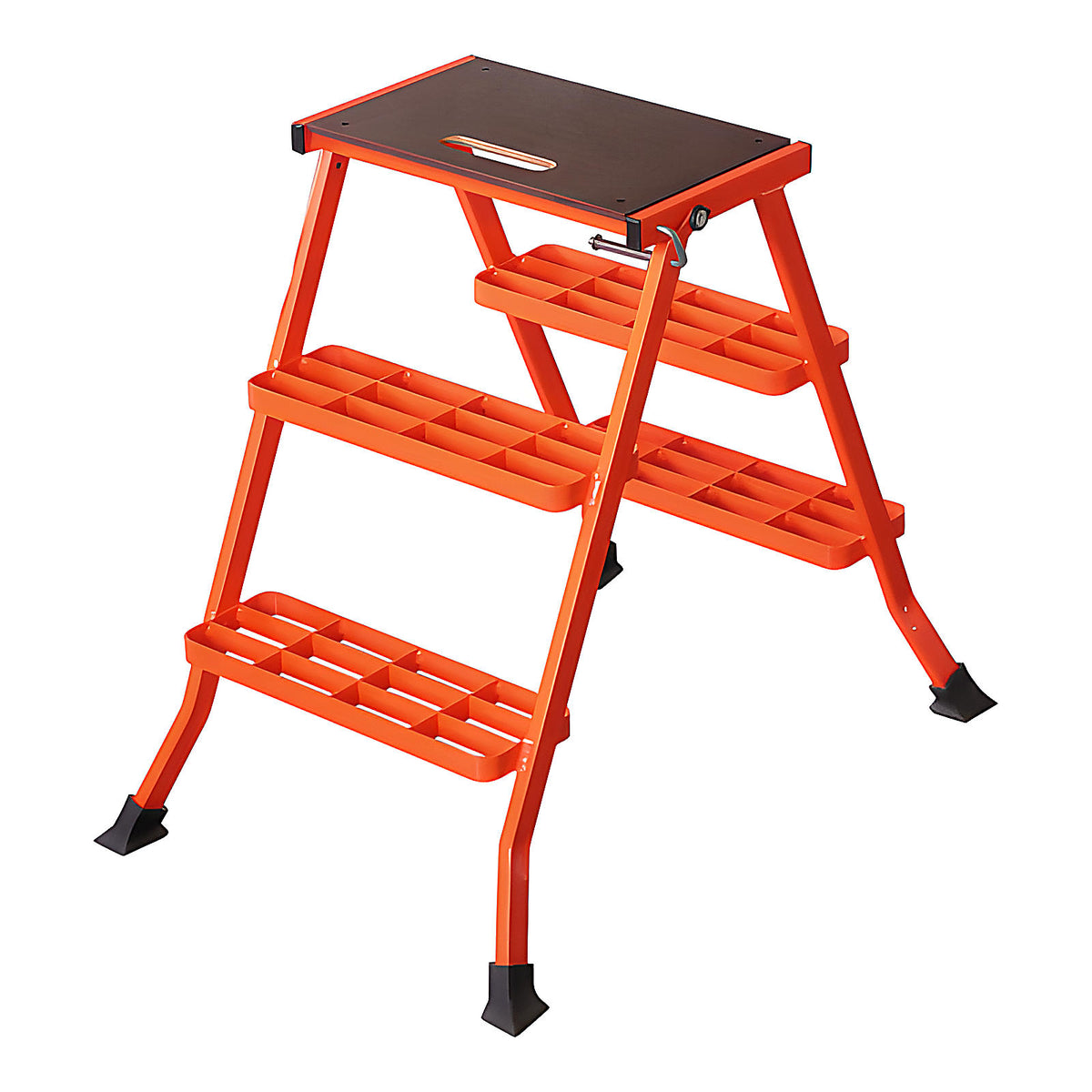 Marchepied pliant acier robuste pour chantier