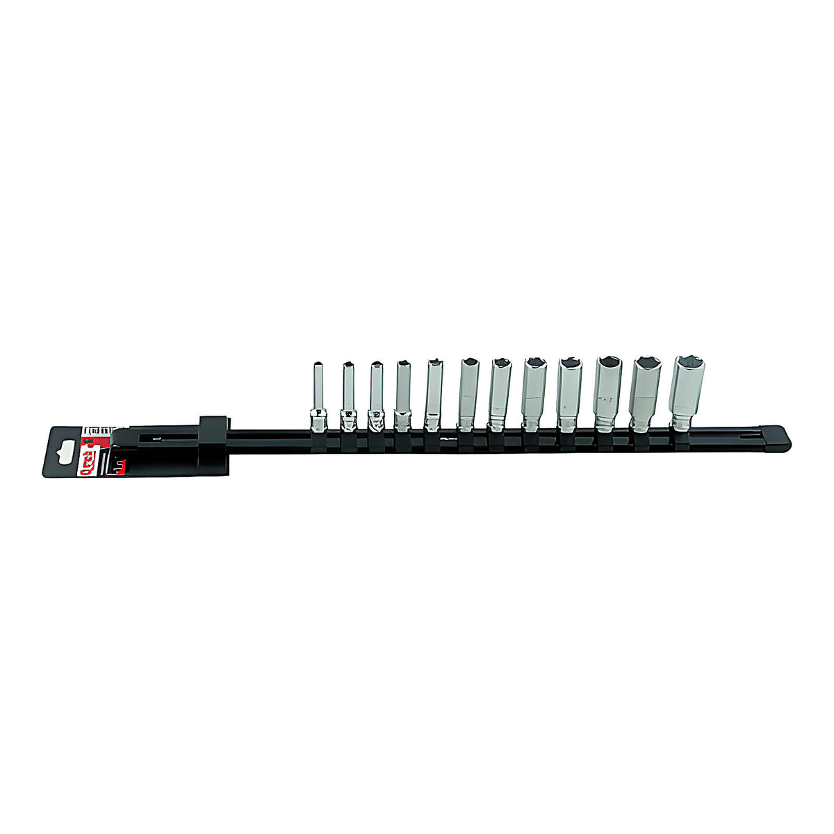 Rack douilles longues 1/4” 12 pièces