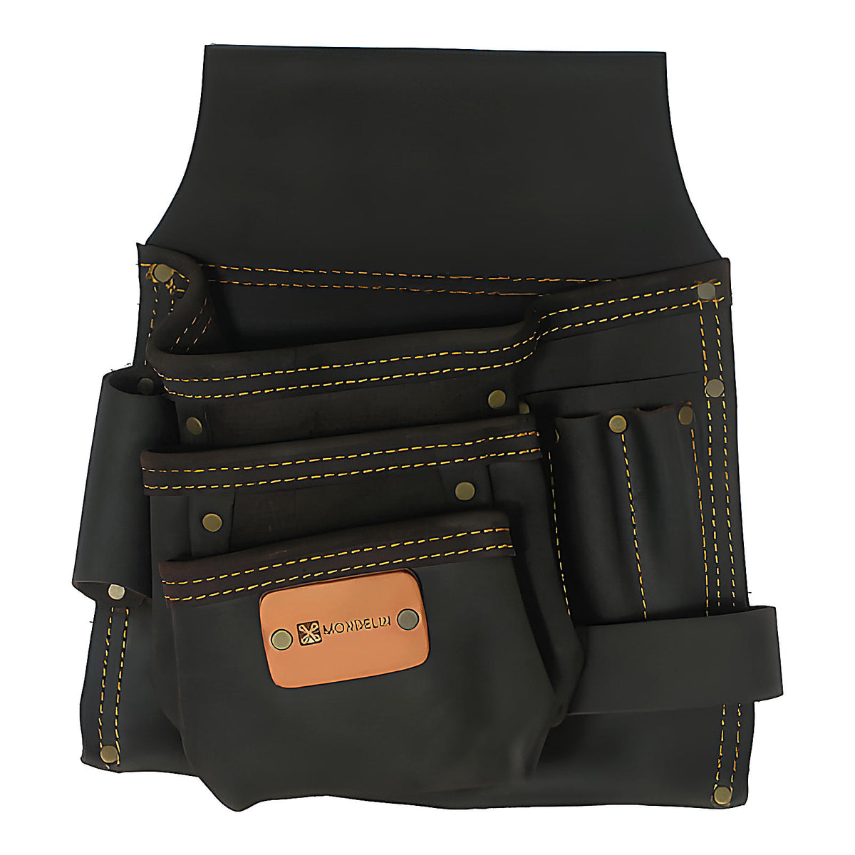 Poche simple cuir tanné 6 poches + porte-marteau