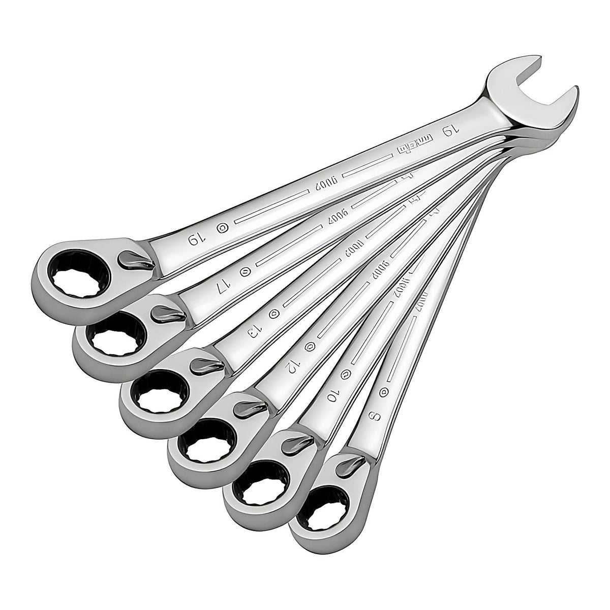 Jeu de clés mixtes à cliquet brochables