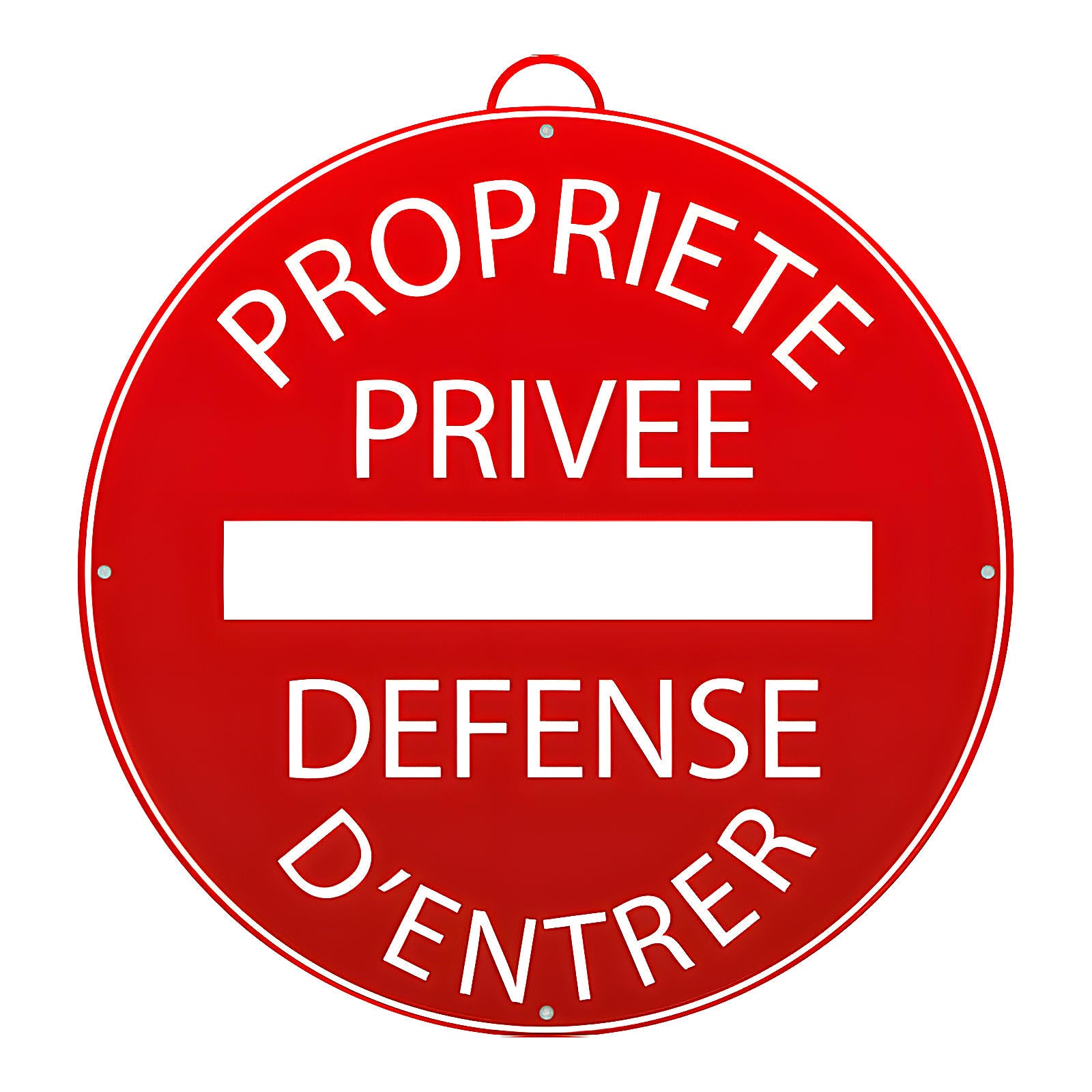 Panneau propriété privée défense d’entrer plastique