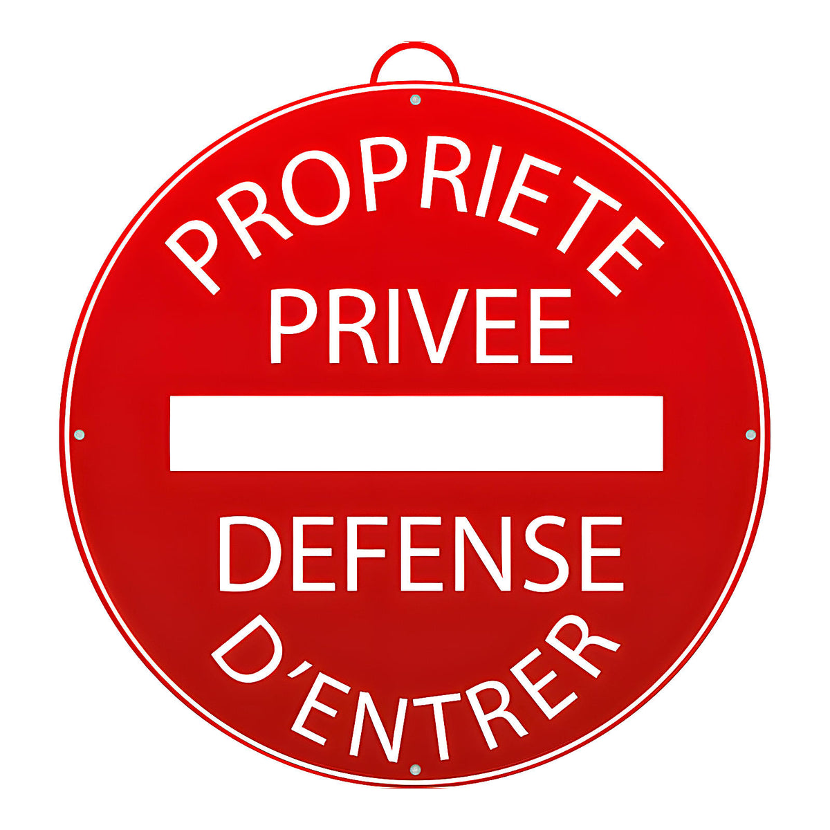 Panneau propriété privée défense d’entrer plastique