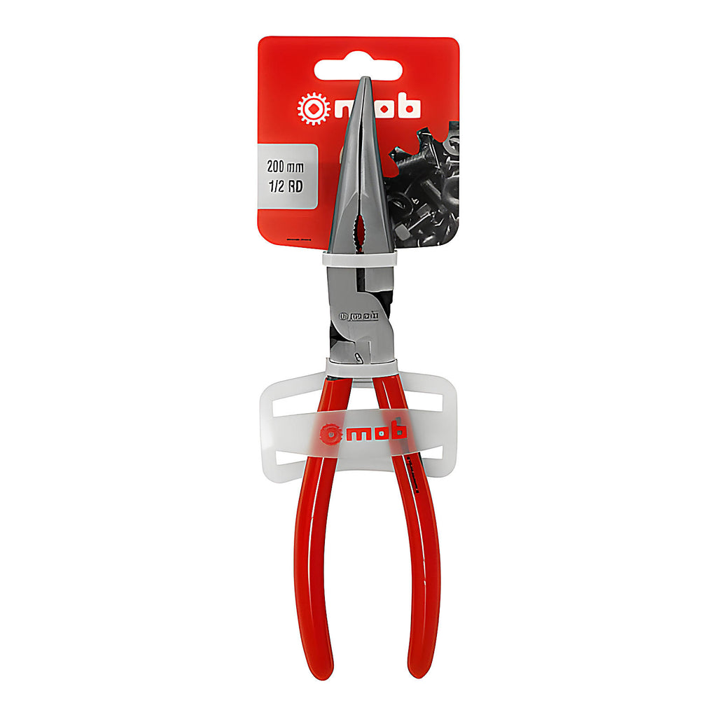 Pince à becs demi-ronds coudés PVC sur carte