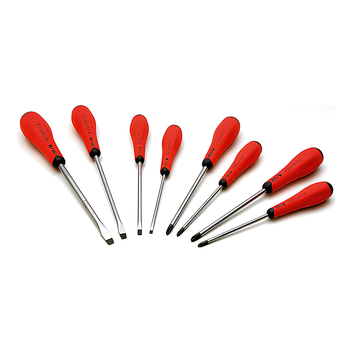 Jeu 8 tournevis fente + Phillips + Pozidriv NF ISO