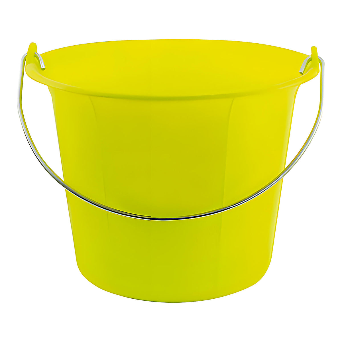 Seau de maçon plastique jaune fluo X10
