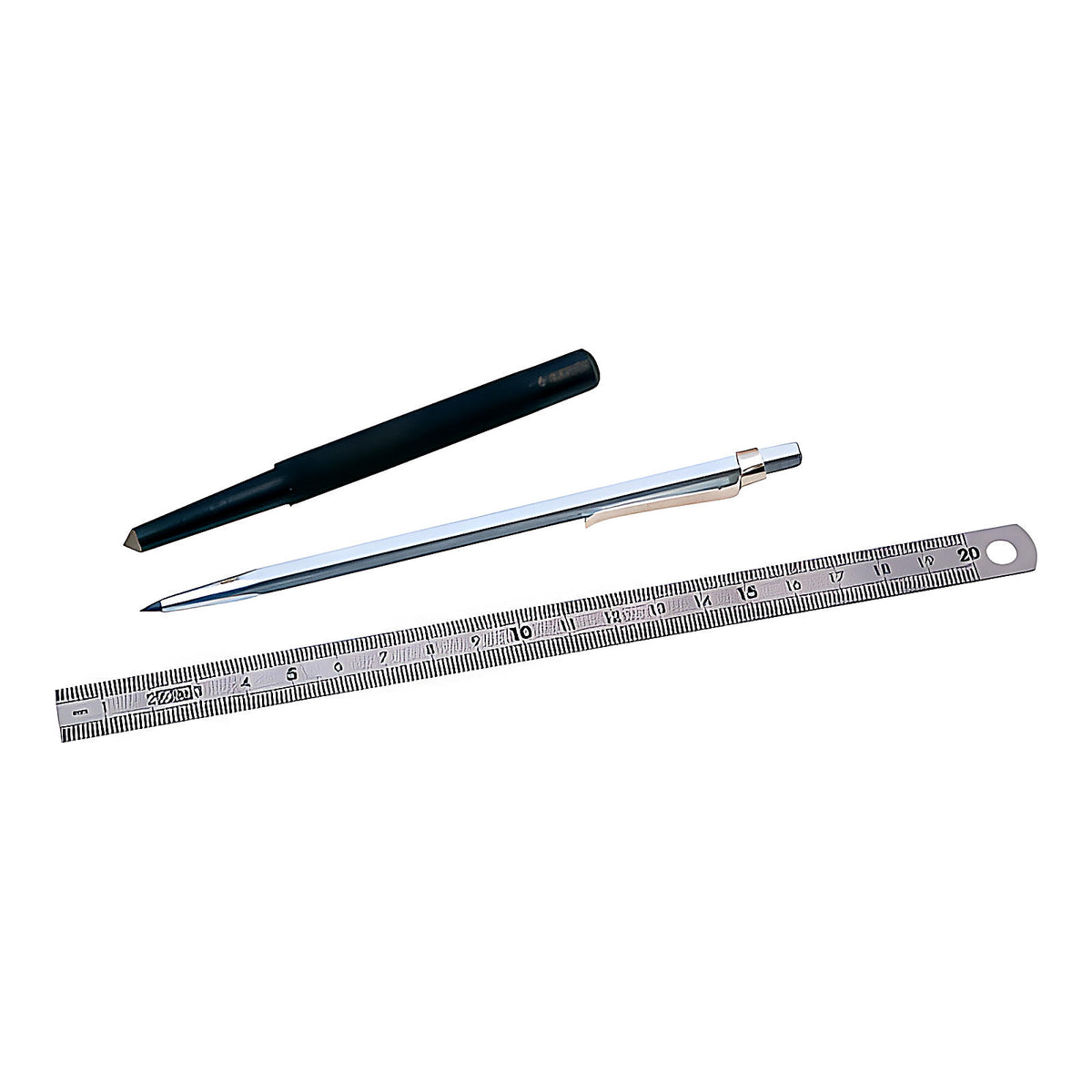 Kit de traçage réglet 20 cm tracette carbure pointeau