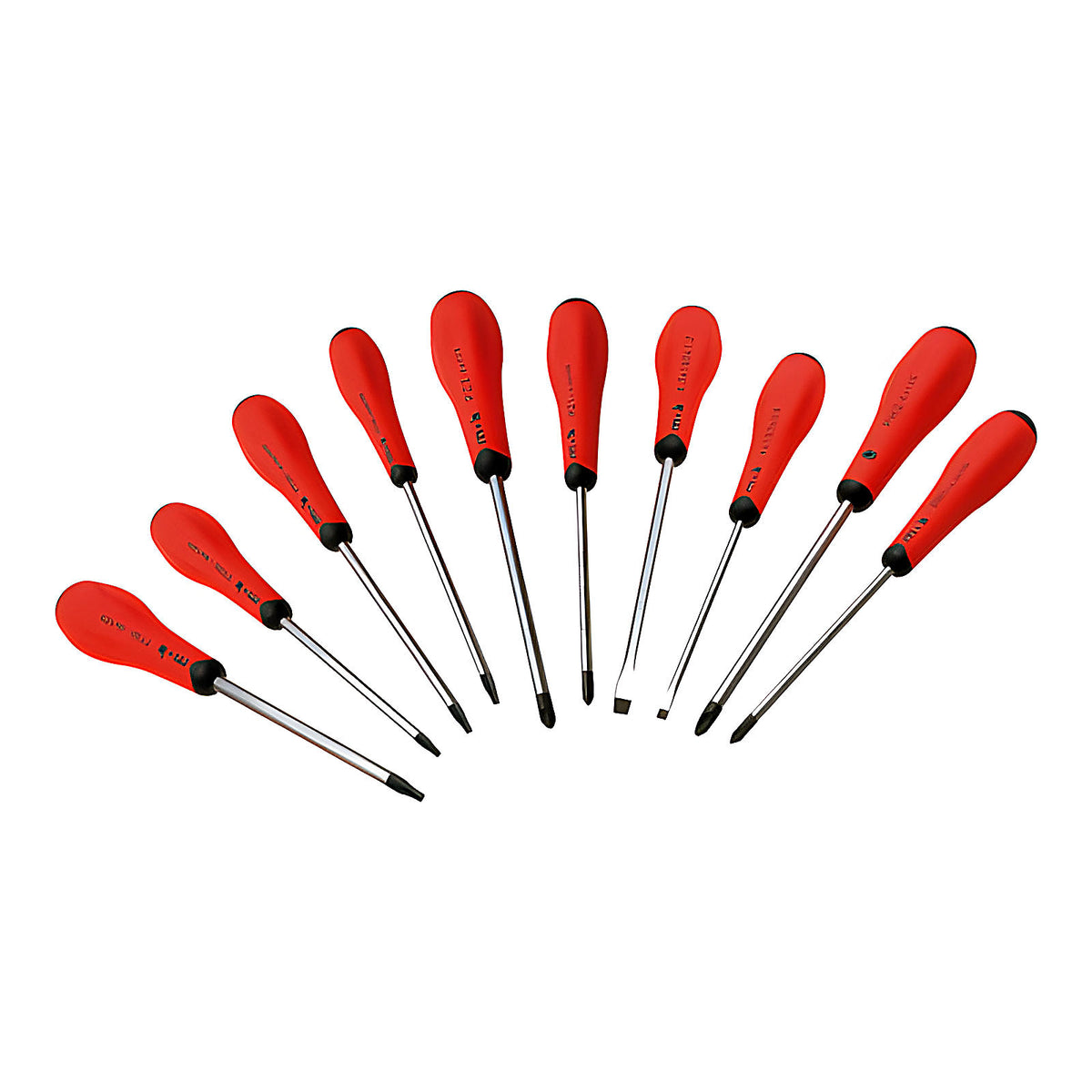 Jeu de 10 tournevis NF ISO bimatière