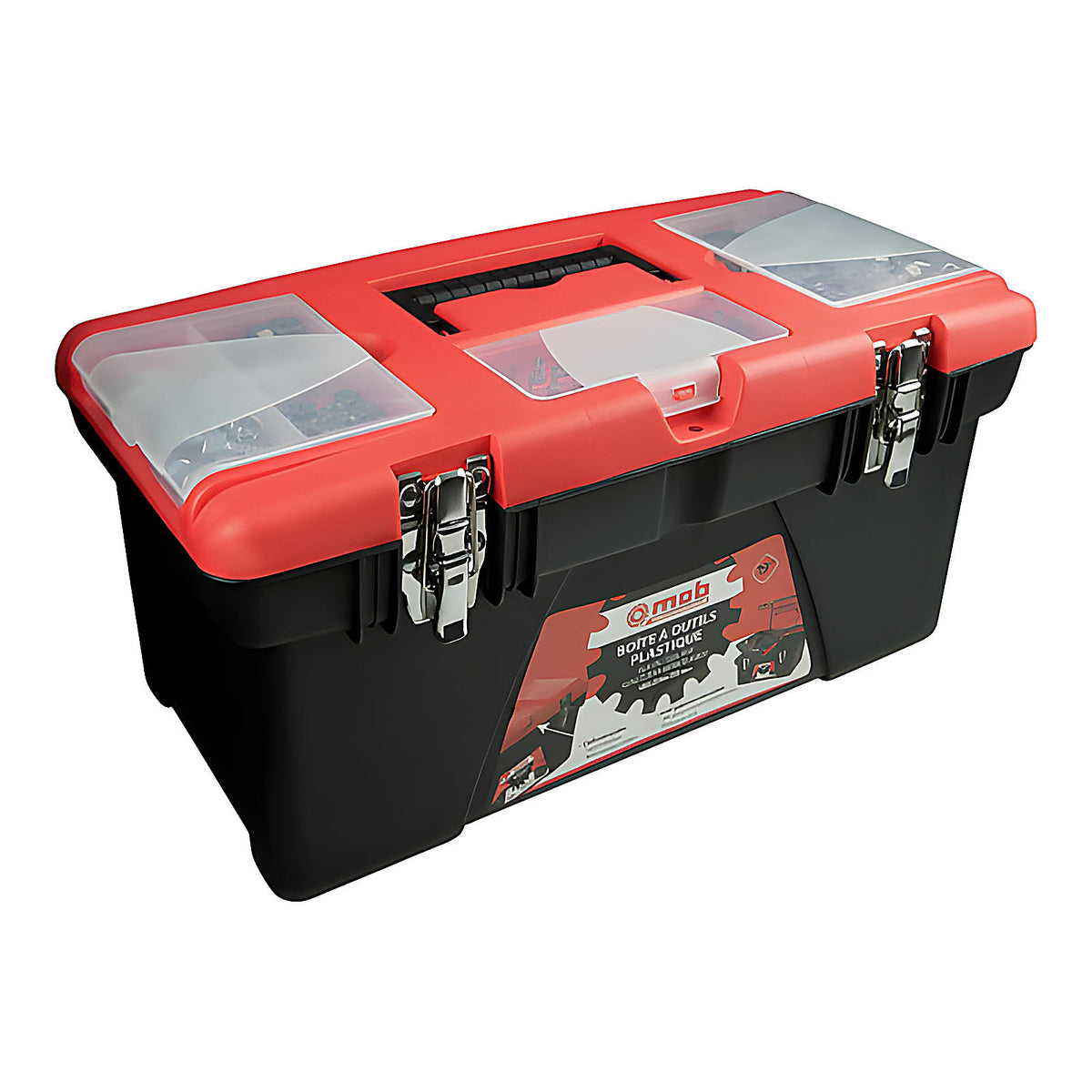 Boîte à outils plastique Basic avec plateau amovible